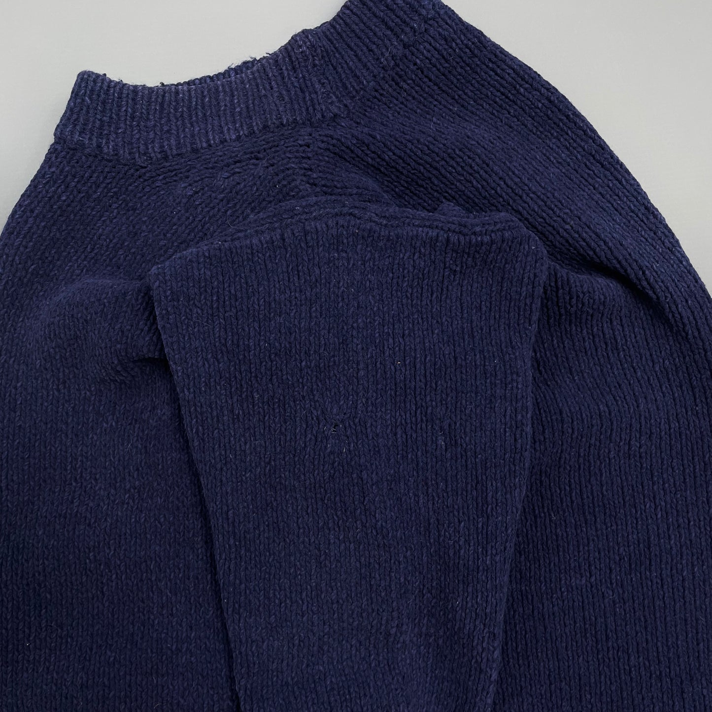 Stone Island Navy AW96 Angora Wool Chunky Minimal Knit Jumper