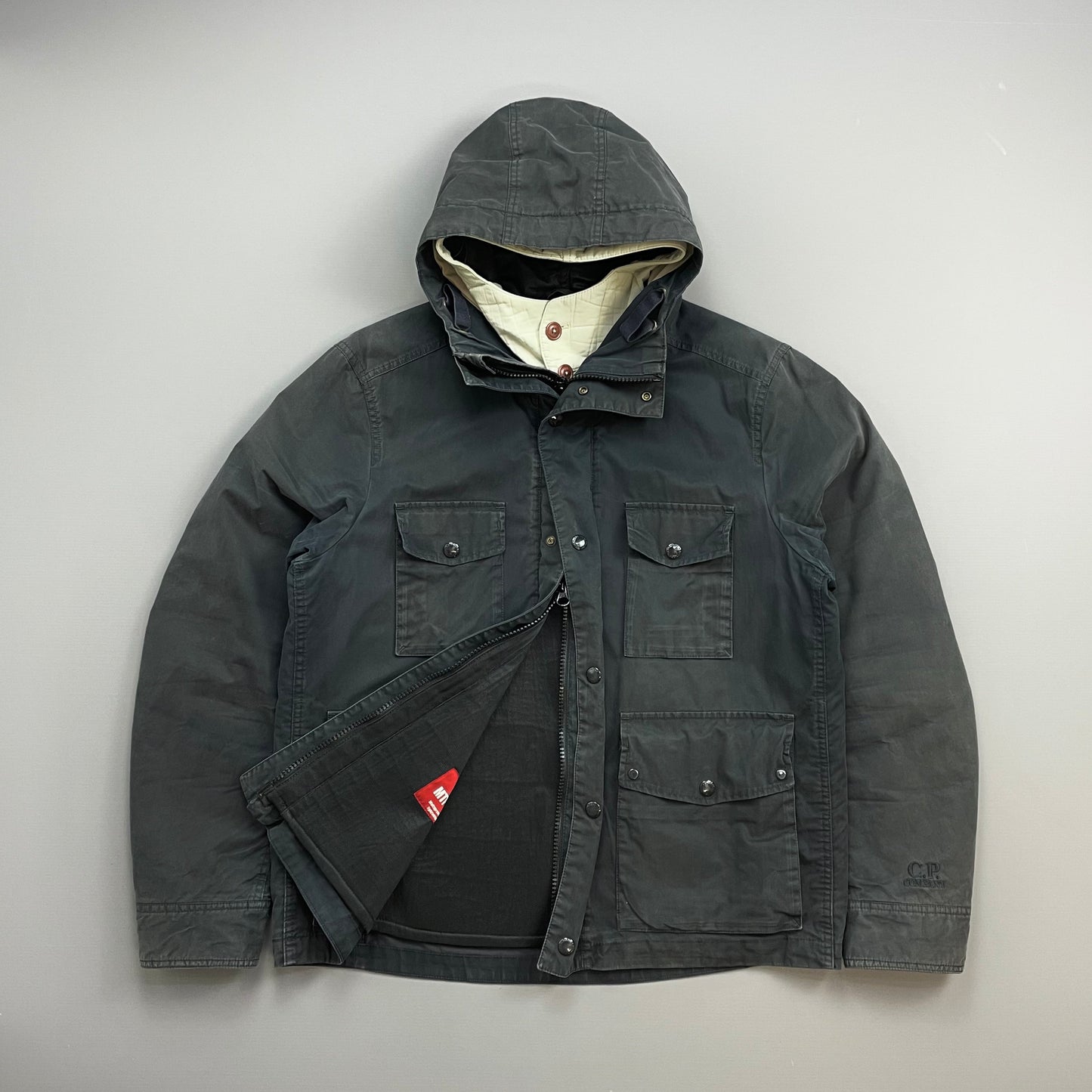 C.P. Company Black Multi-Pocket MTP Liner Hooded Jacket