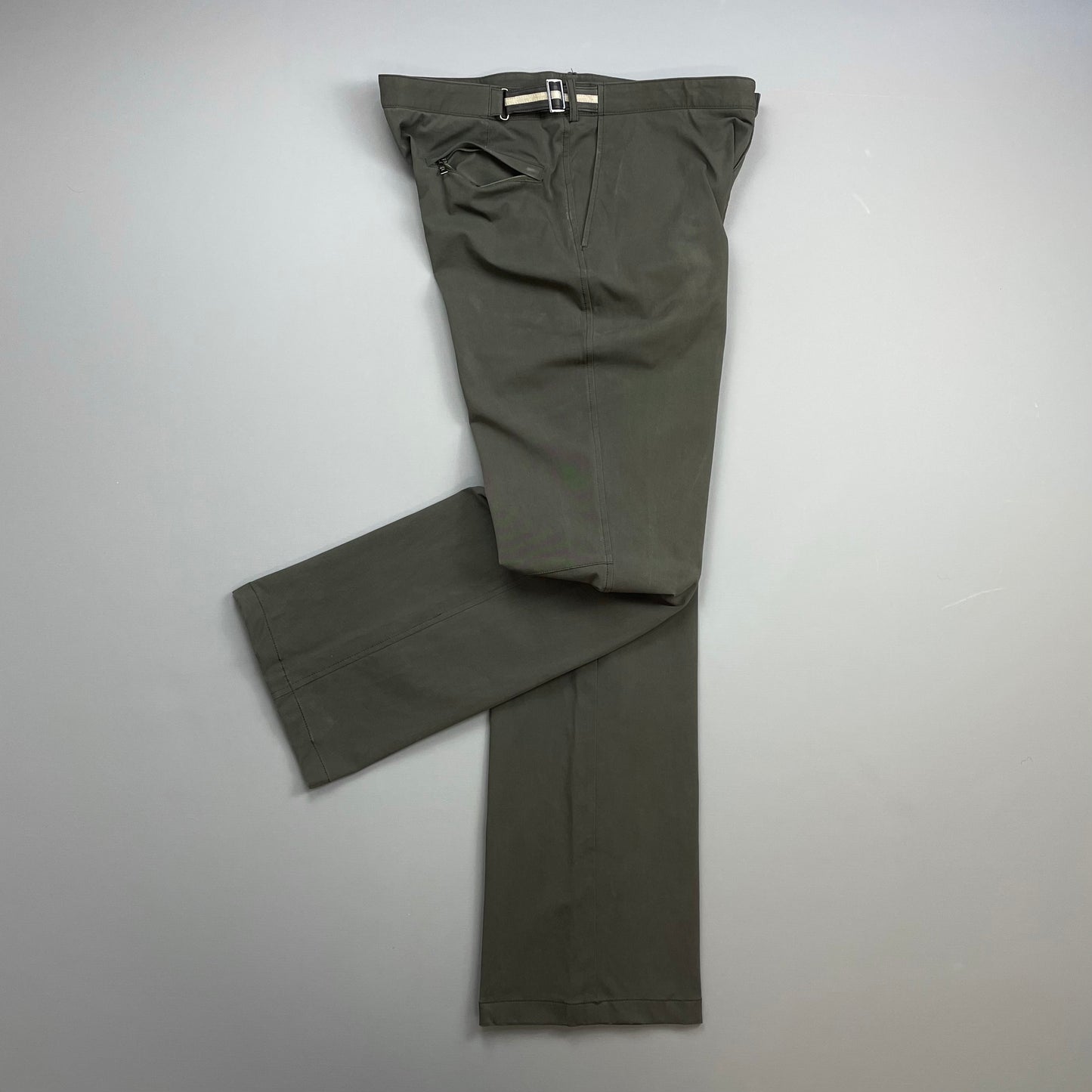 Prada Sport Grey 00s Wide Leg Adjustable Waist Trousers