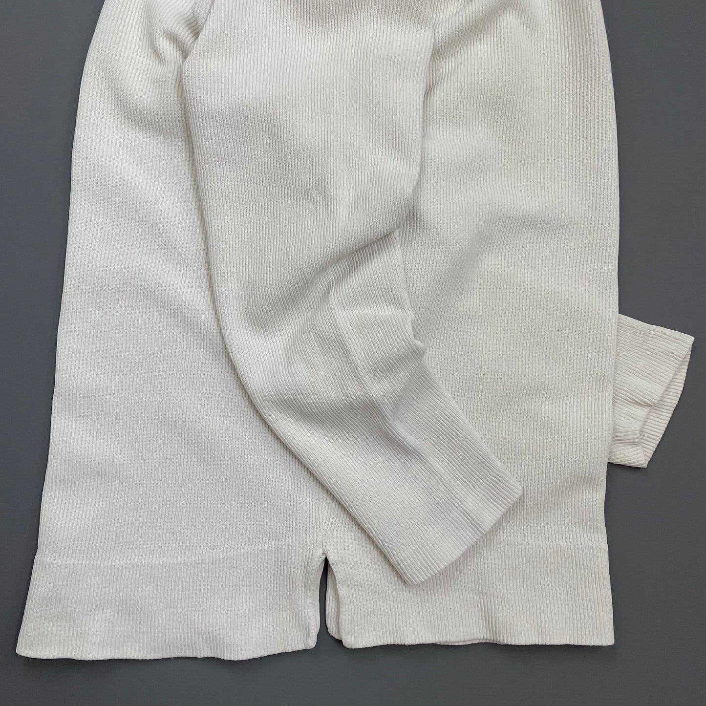 Stone Island White 80s Marina Cotton Fine-Rib Boat Neck Jumper