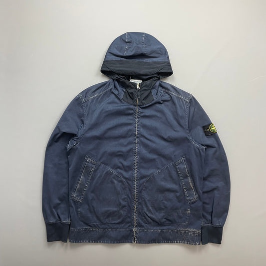 Stone Island Navy SS16 David Jersey-TC Hooded Jacket
