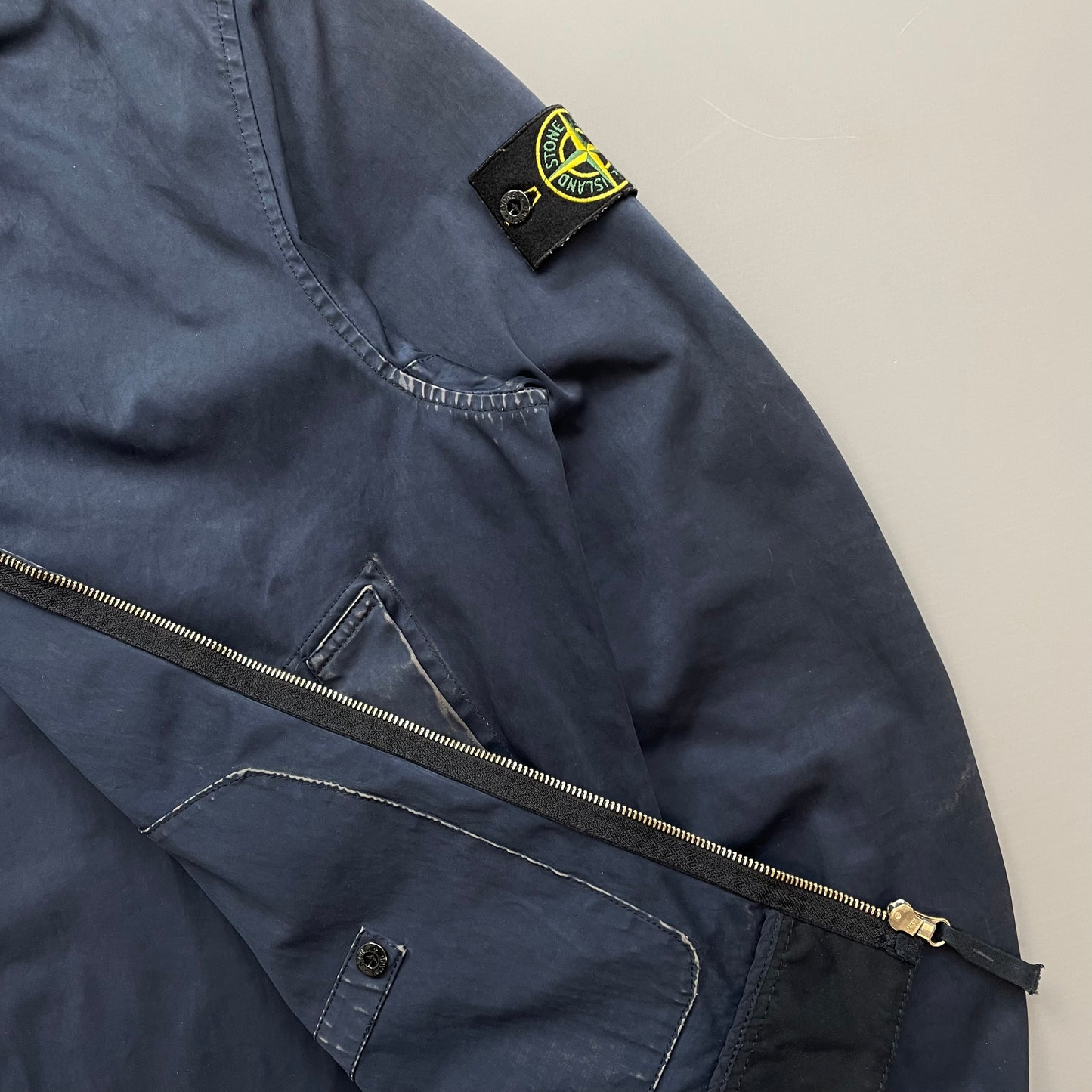 Stone Island Navy SS16 David Jersey-TC Hooded Jacket