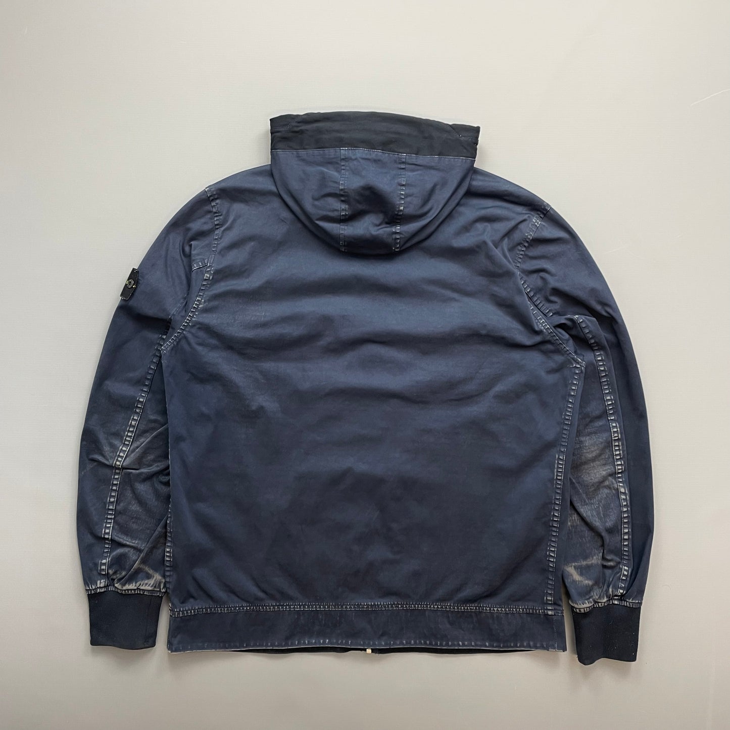 Stone Island Navy SS16 David Jersey-TC Hooded Jacket