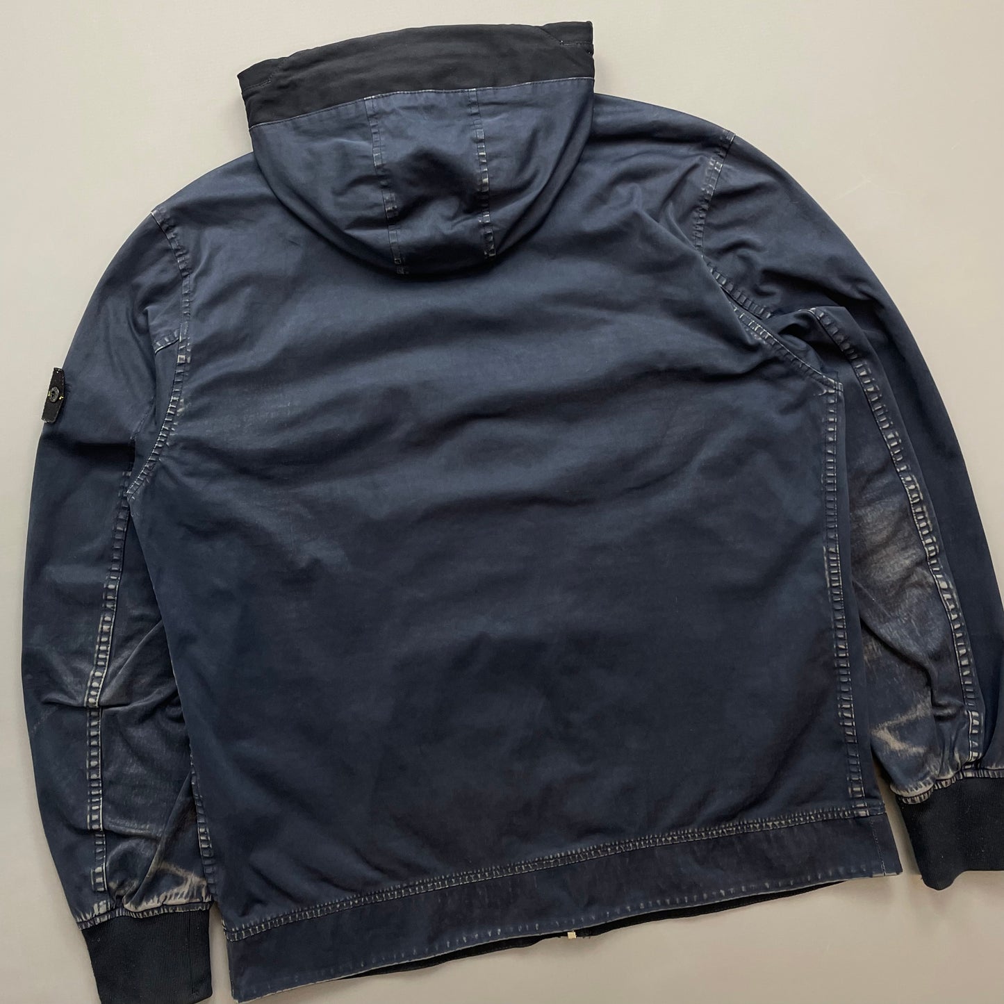 Stone Island Navy SS16 David Jersey-TC Hooded Jacket
