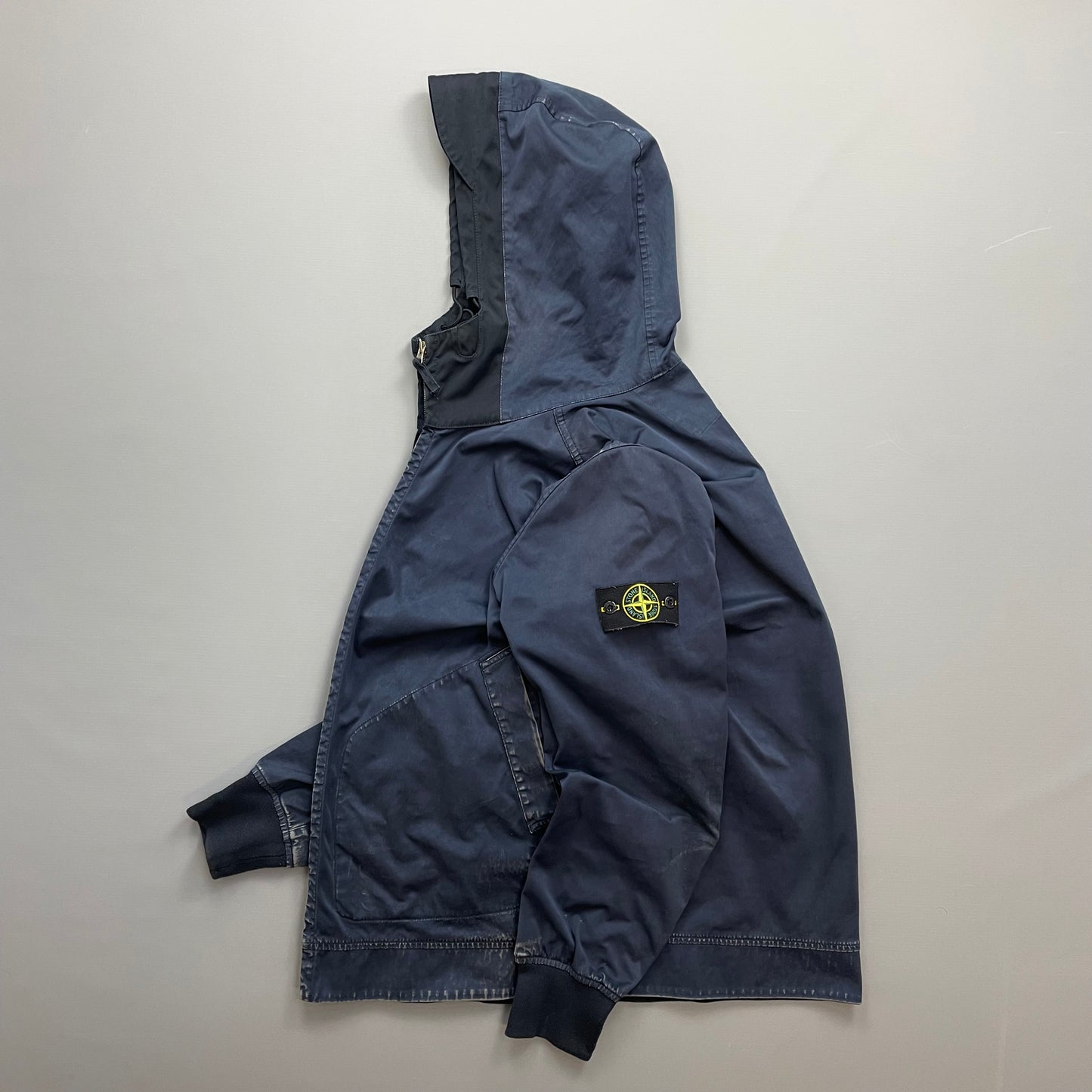 Stone Island Navy SS16 David Jersey-TC Hooded Jacket