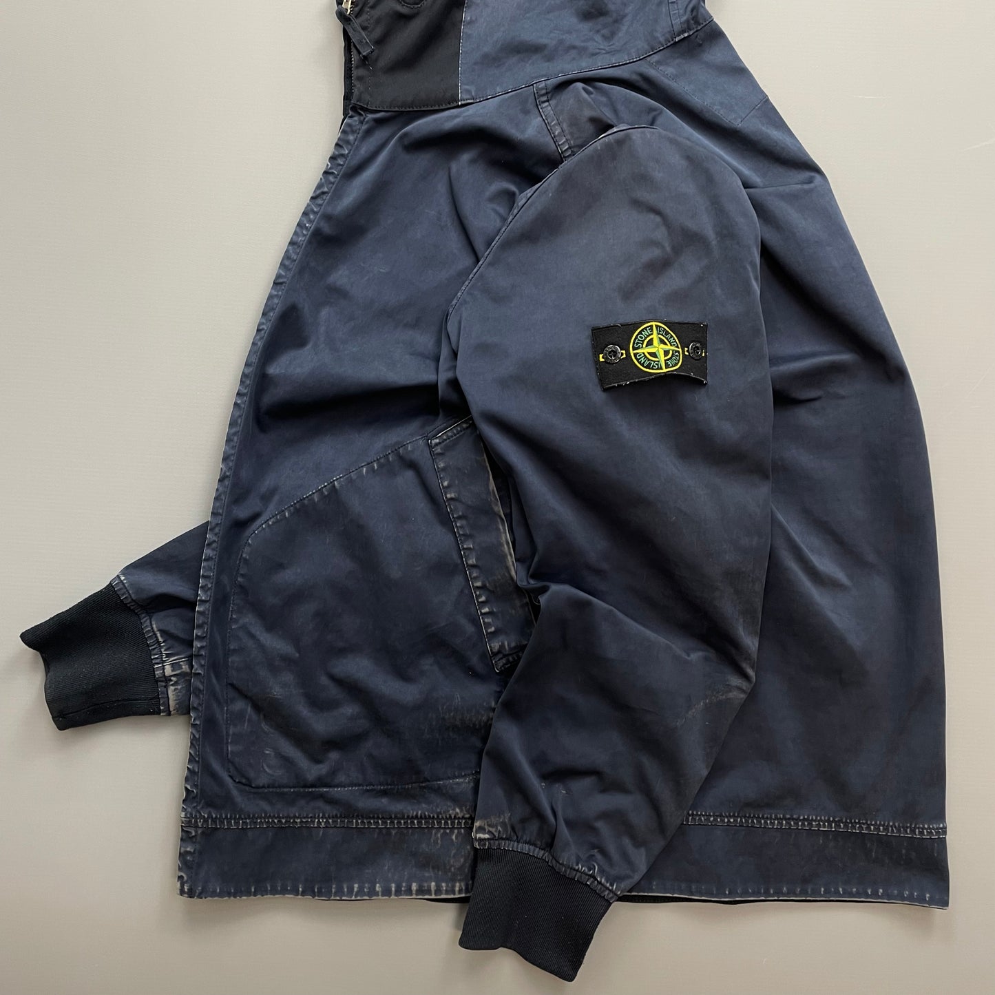 Stone Island Navy SS16 David Jersey-TC Hooded Jacket