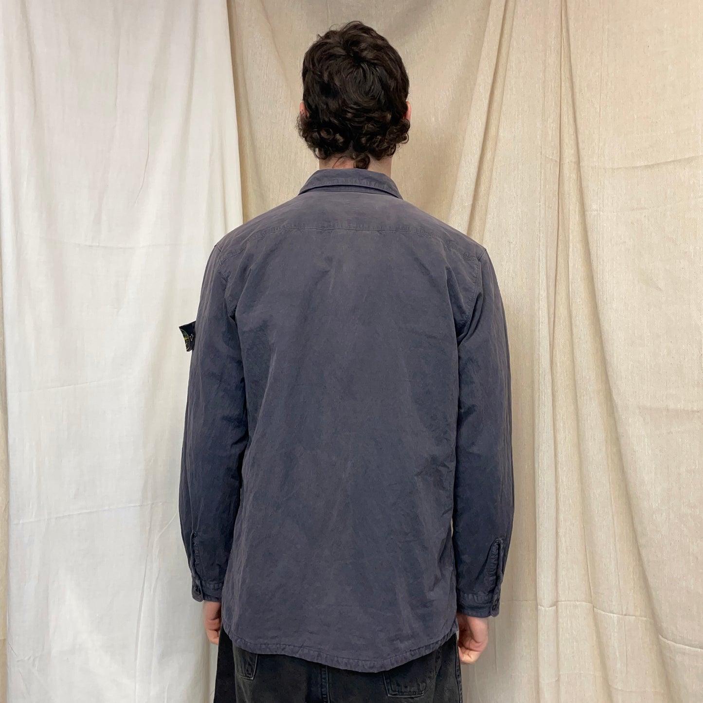 Stone Island Navy 00s Lined Overshirt Jacket