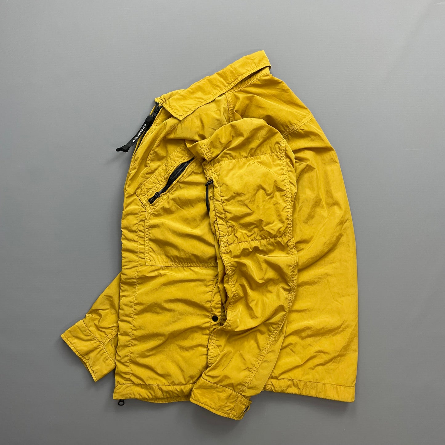 C.P. Company Mustard Yellow Chrome Nylon Lined Overshirt Jacket
