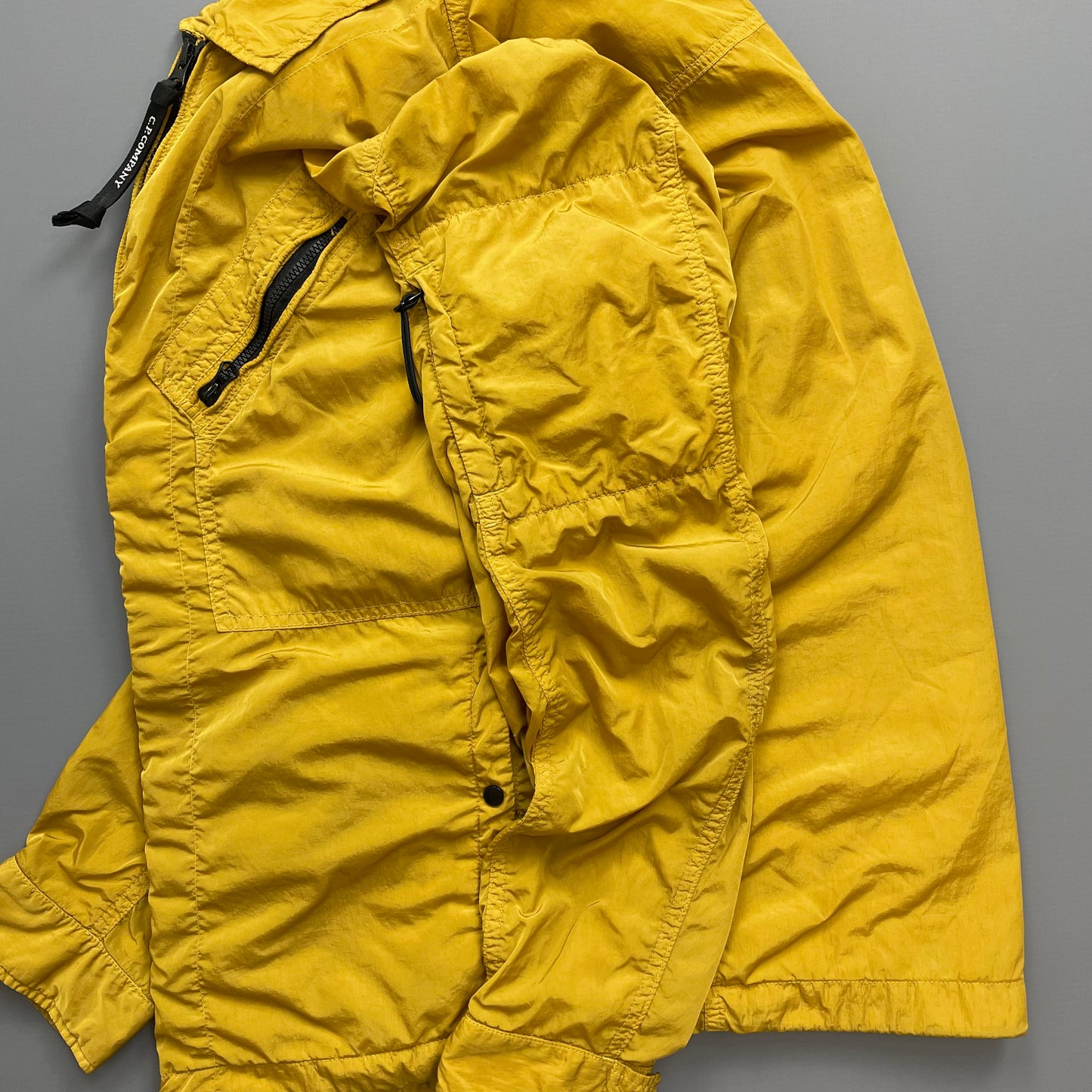C.P. Company Mustard Yellow Chrome Nylon Lined Overshirt Jacket