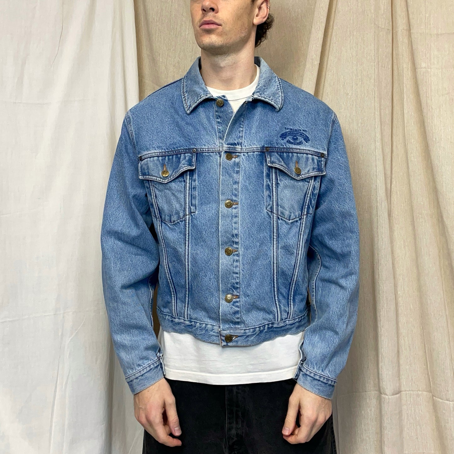 Armani Jeans Blue 90s Denim Trucker Jacket
