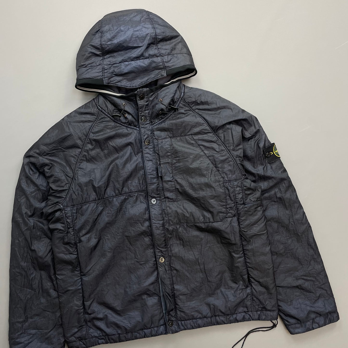 Stone Island Navy AW10 Nylon Spalmatura Lined Hooded Jacket