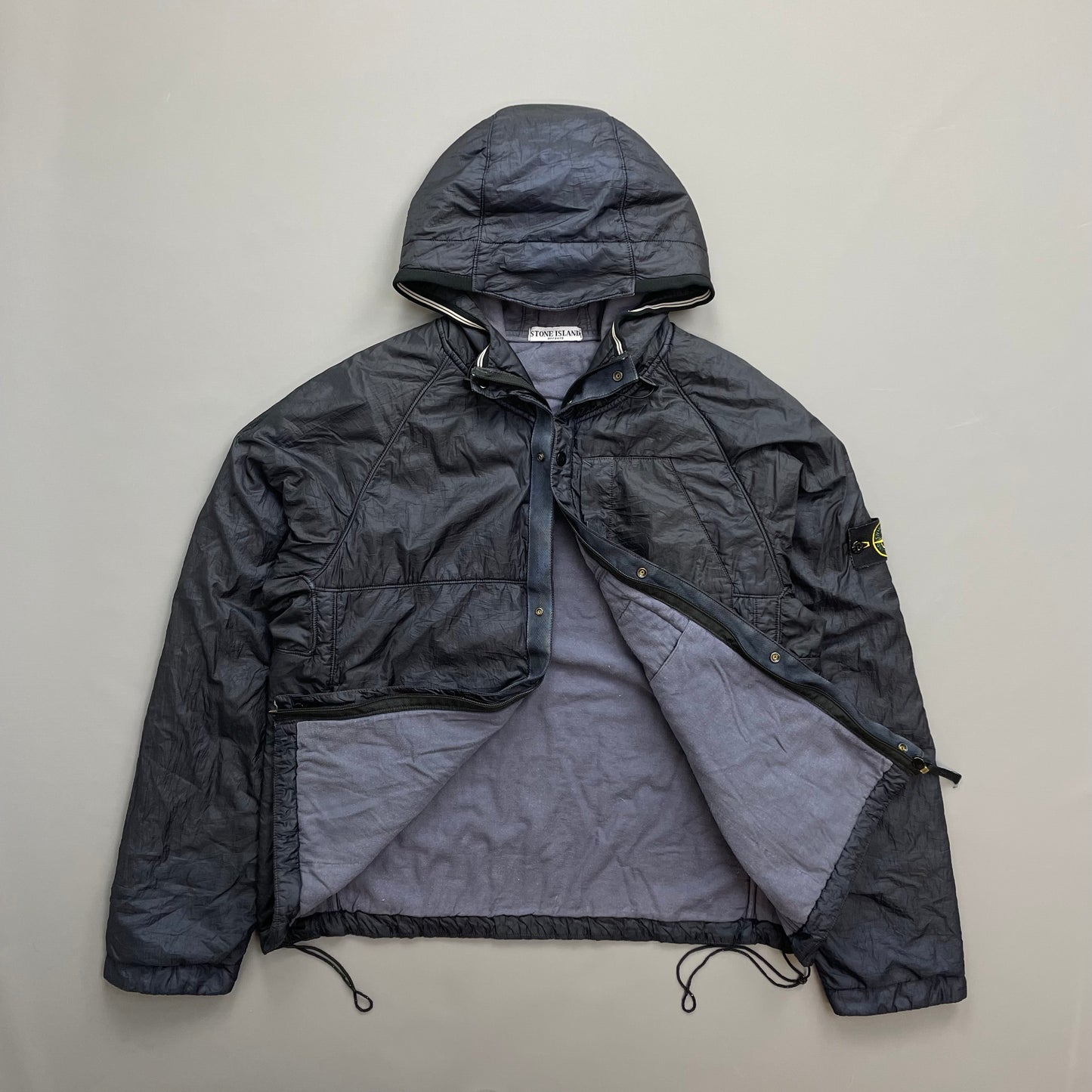Stone Island Navy AW10 Nylon Spalmatura Lined Hooded Jacket