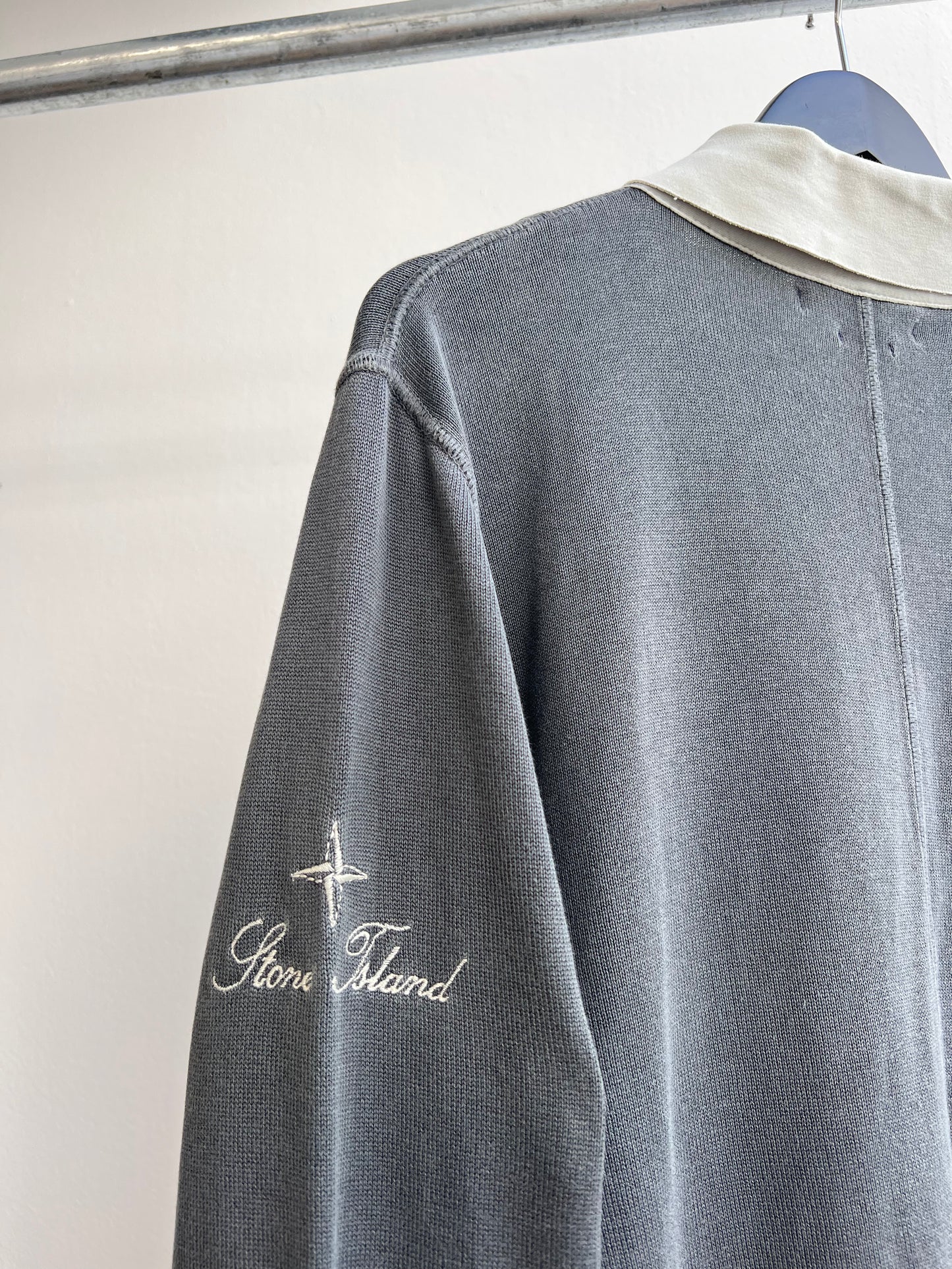Stone Island 00s Script Collared Jumper