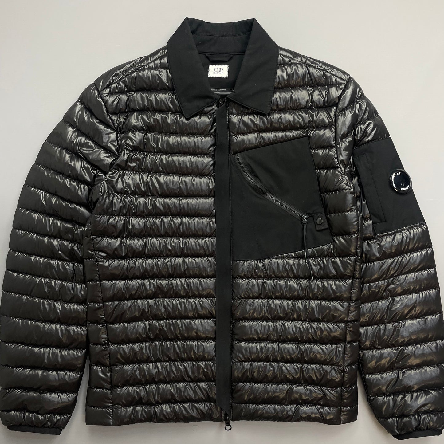 C.P. Company Black DD Shell Midweight Puffer Overshirt Jacket
