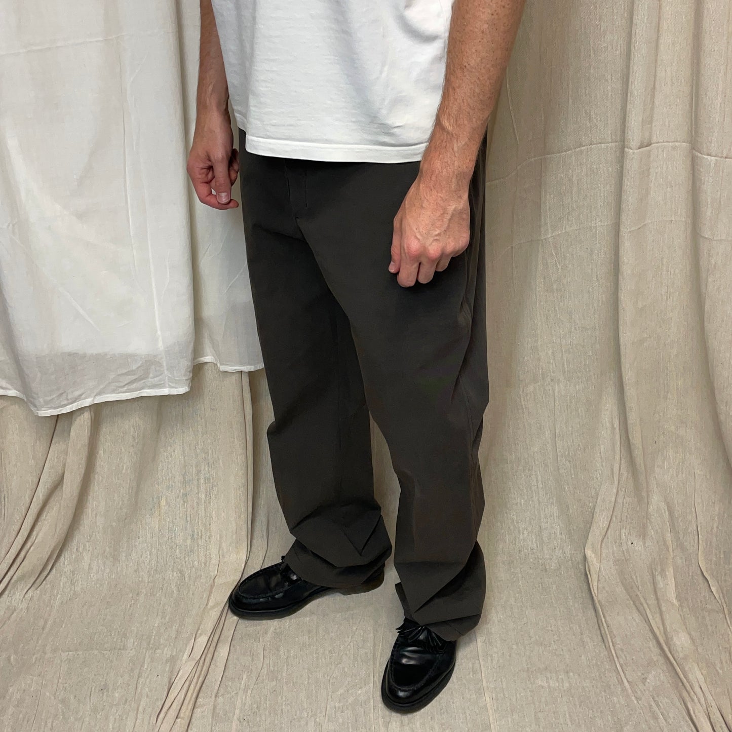 Prada Sport Grey 00s Wide Leg Adjustable Waist Trousers