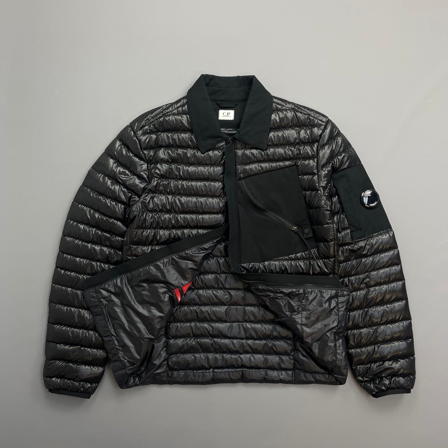 C.P. Company Black DD Shell Midweight Puffer Overshirt Jacket
