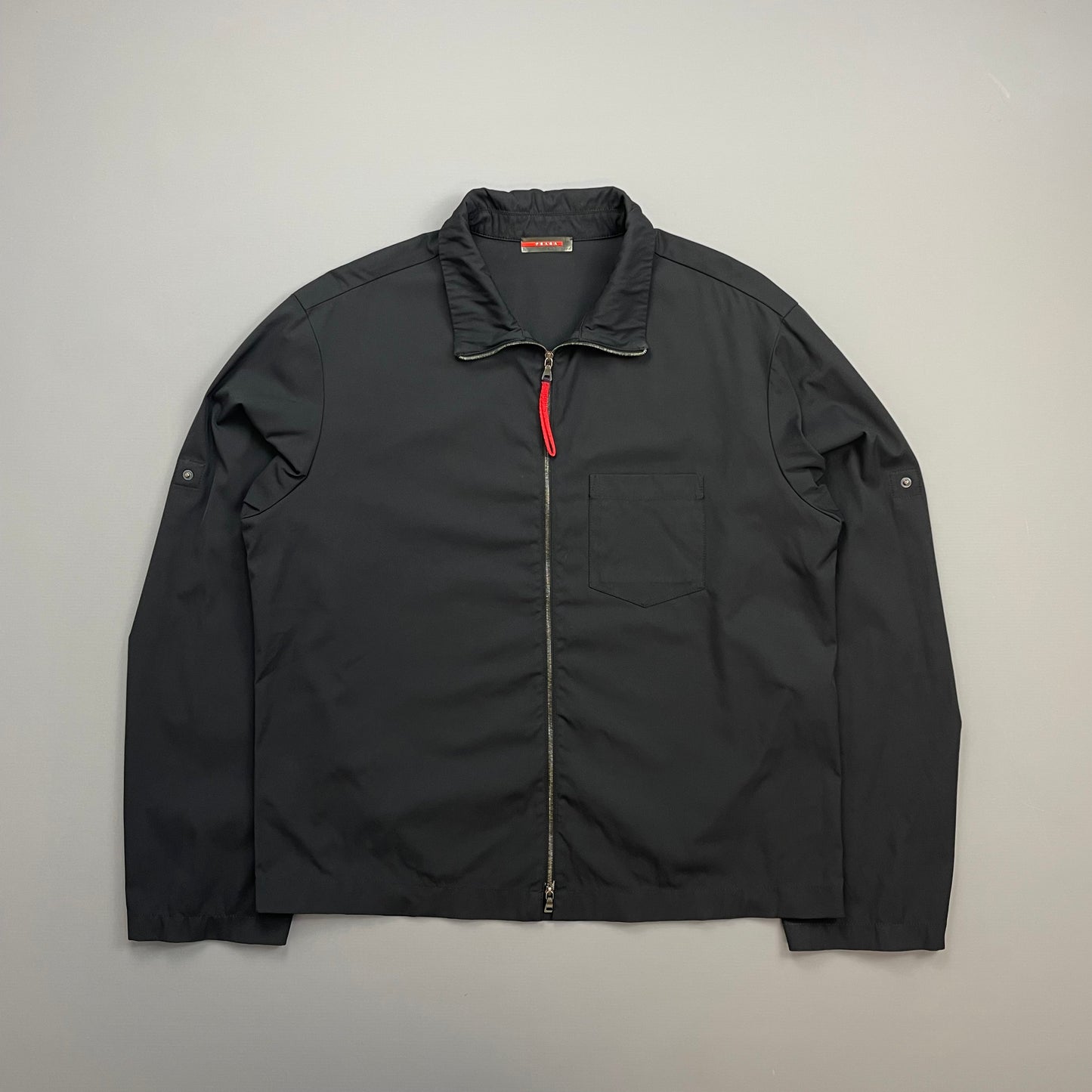 Prada Sport Navy 00s Lightweight Adjustable Sleeve Overshirt Jacket