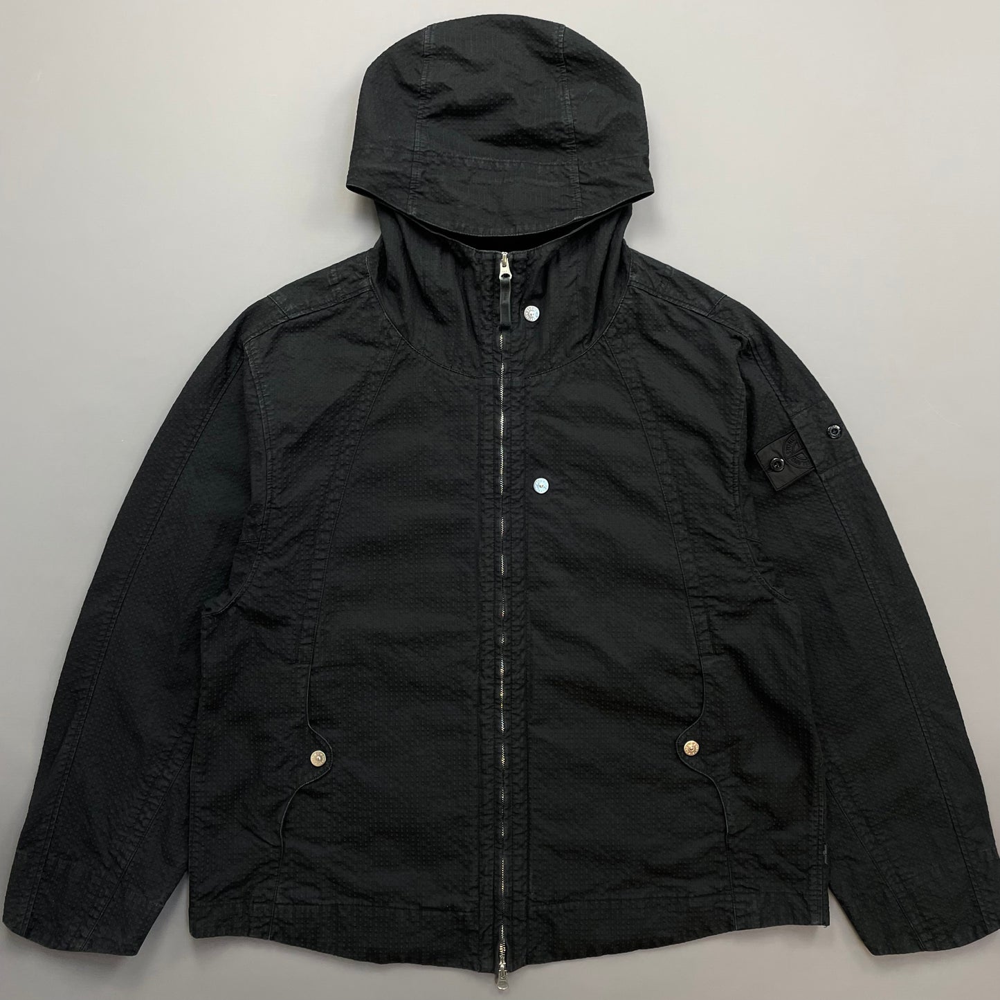Stone Island Black SS23 Shadow Project CO NY Ripstop-TC Hooded Jacket