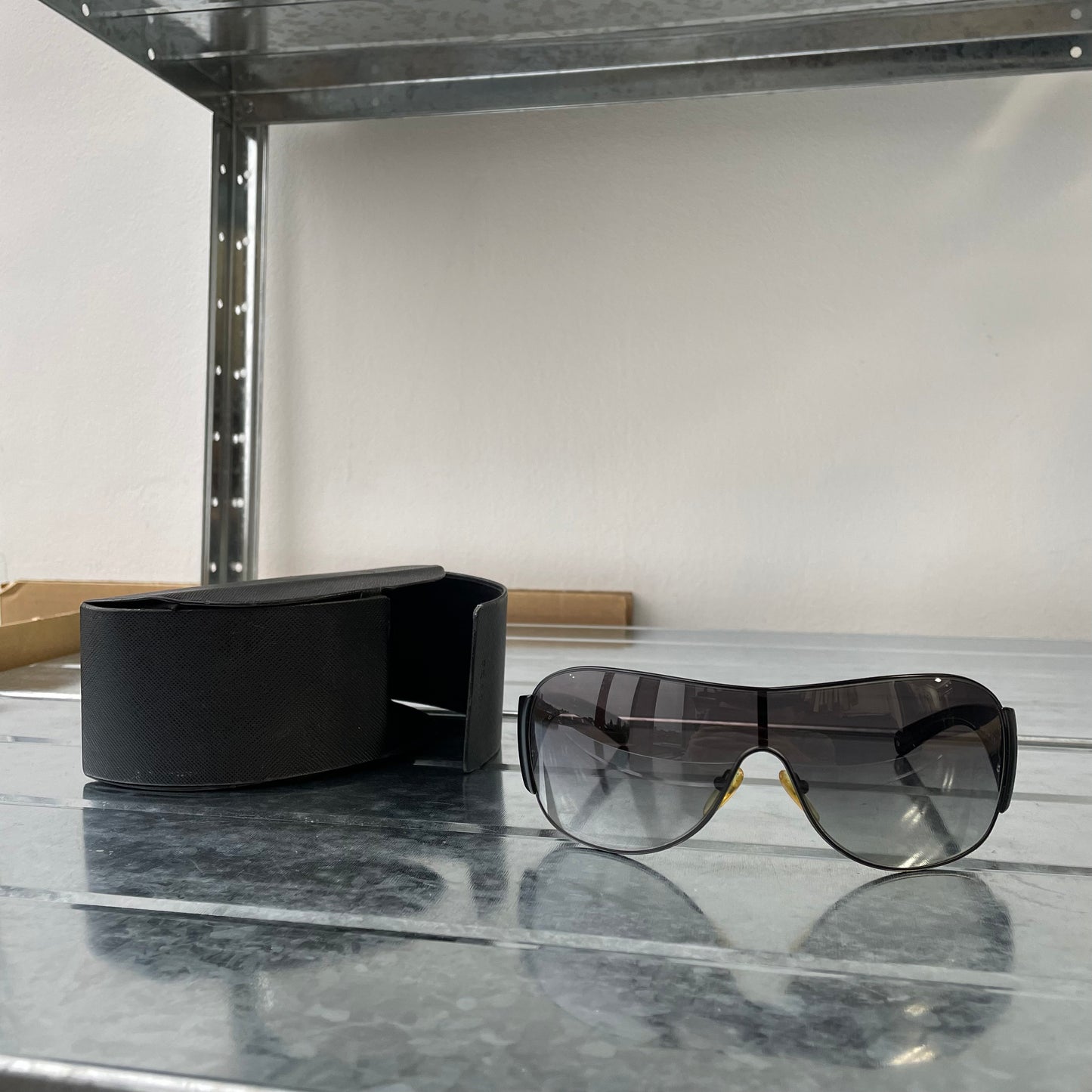 Prada Sport Black 00s Shield Sunglasses