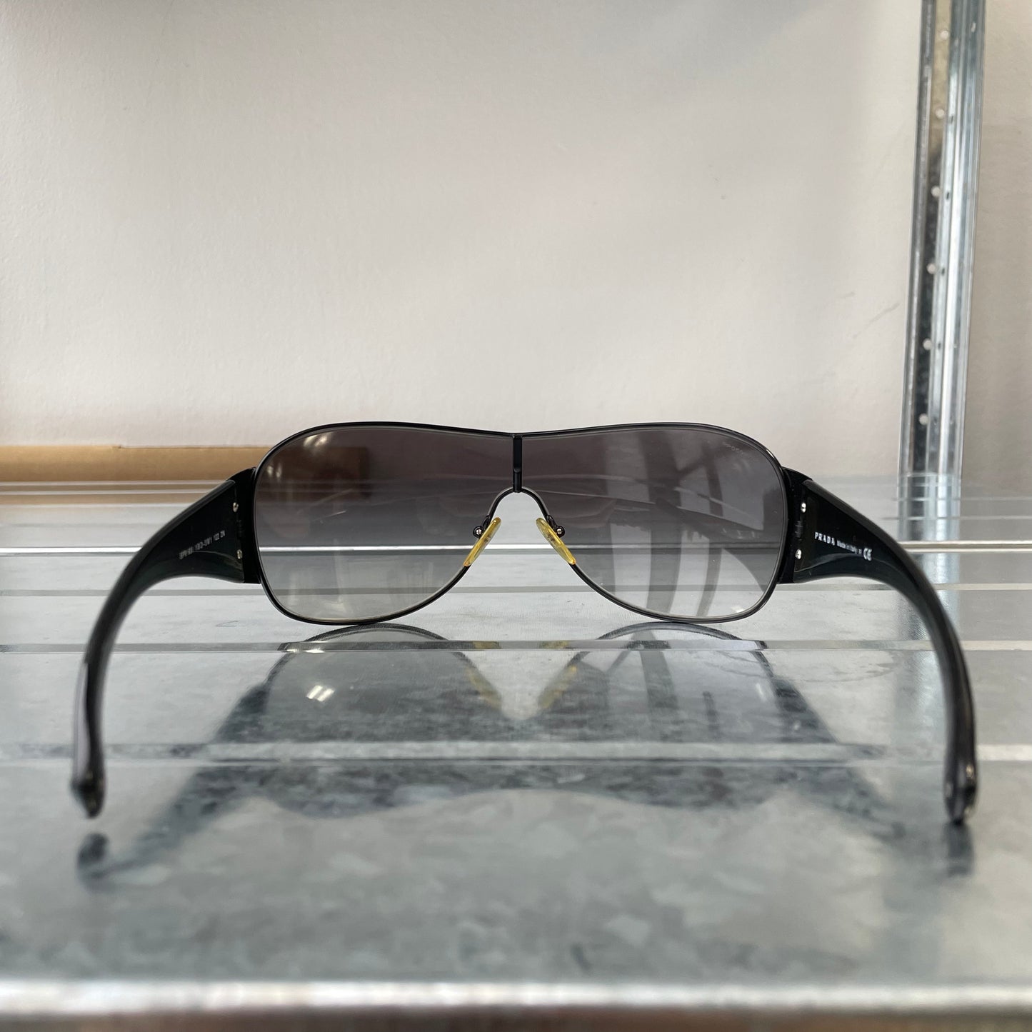 Prada Sport Black 00s Shield Sunglasses