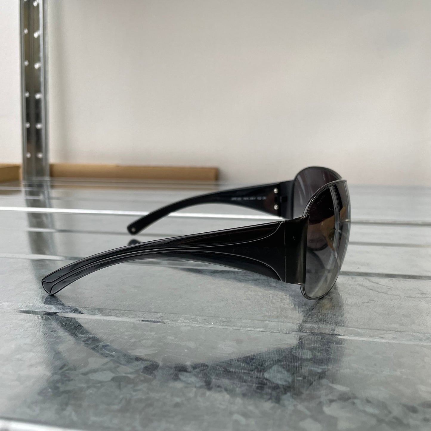 Prada Sport Black 00s Shield Sunglasses