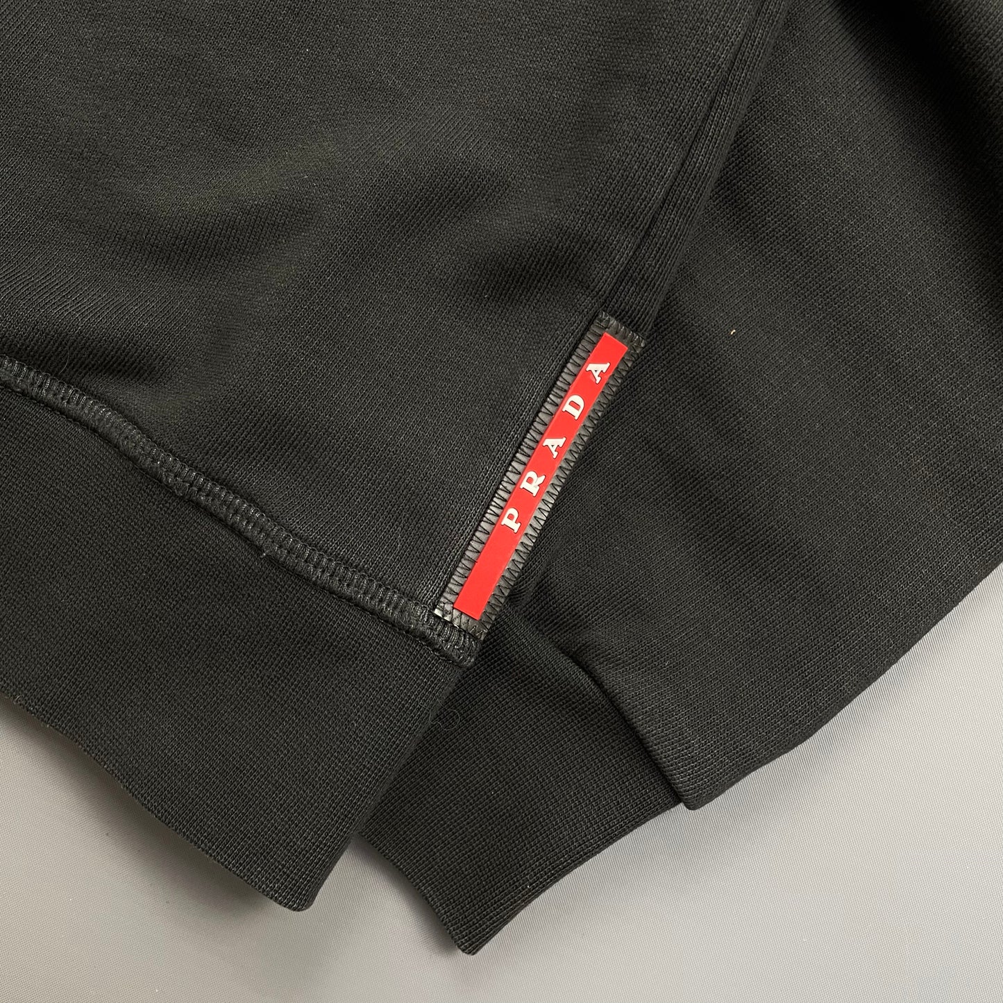 Prada Sport Khaki Grey 2014 Nylon Hood Zip-Through Hoodie