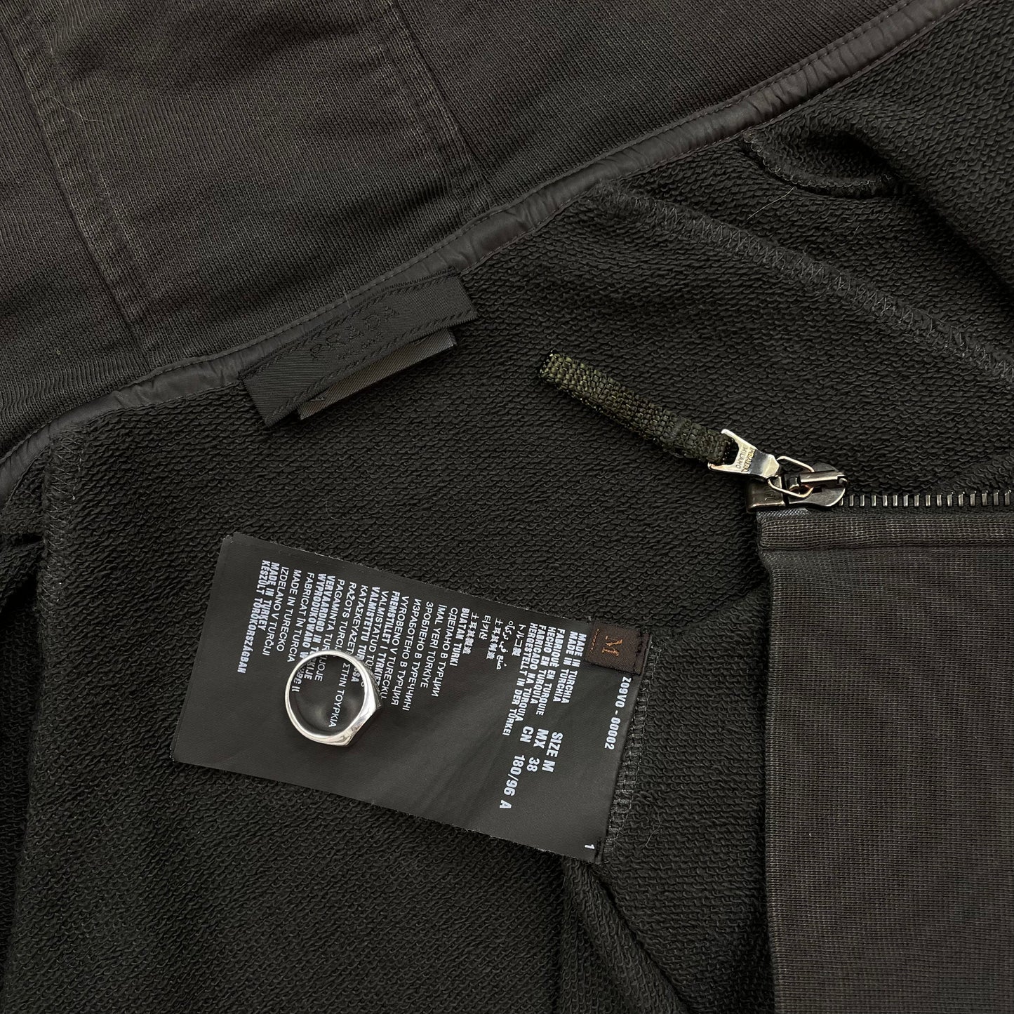 Prada Sport Khaki Grey 2014 Nylon Hood Zip-Through Hoodie