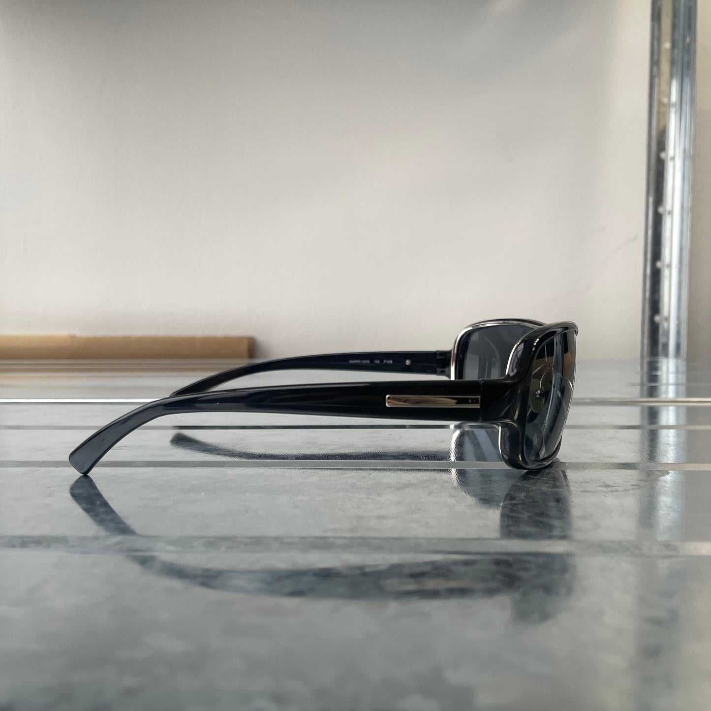 Prada Sport Black Wide Silver Accent Sunglasses