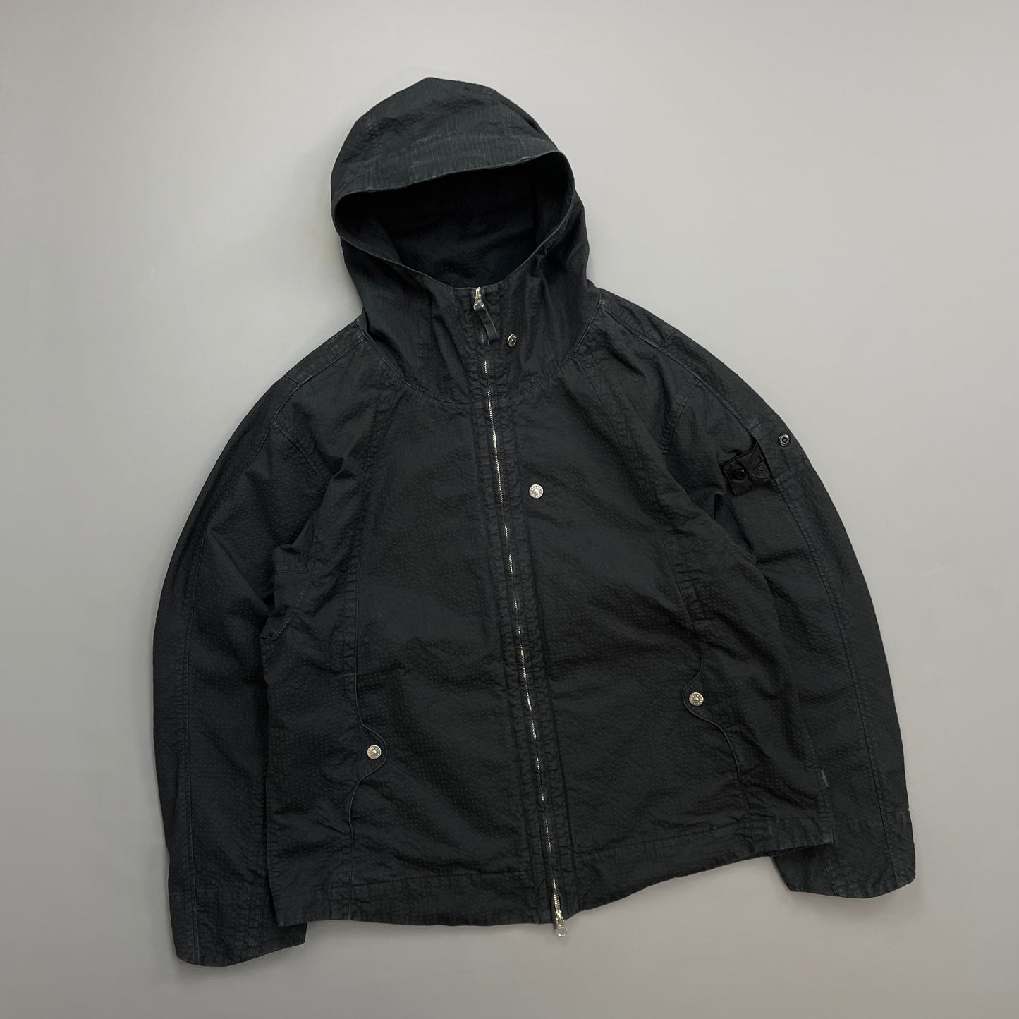 Stone Island Black SS23 Shadow Project CO NY Ripstop-TC Hooded Jacket