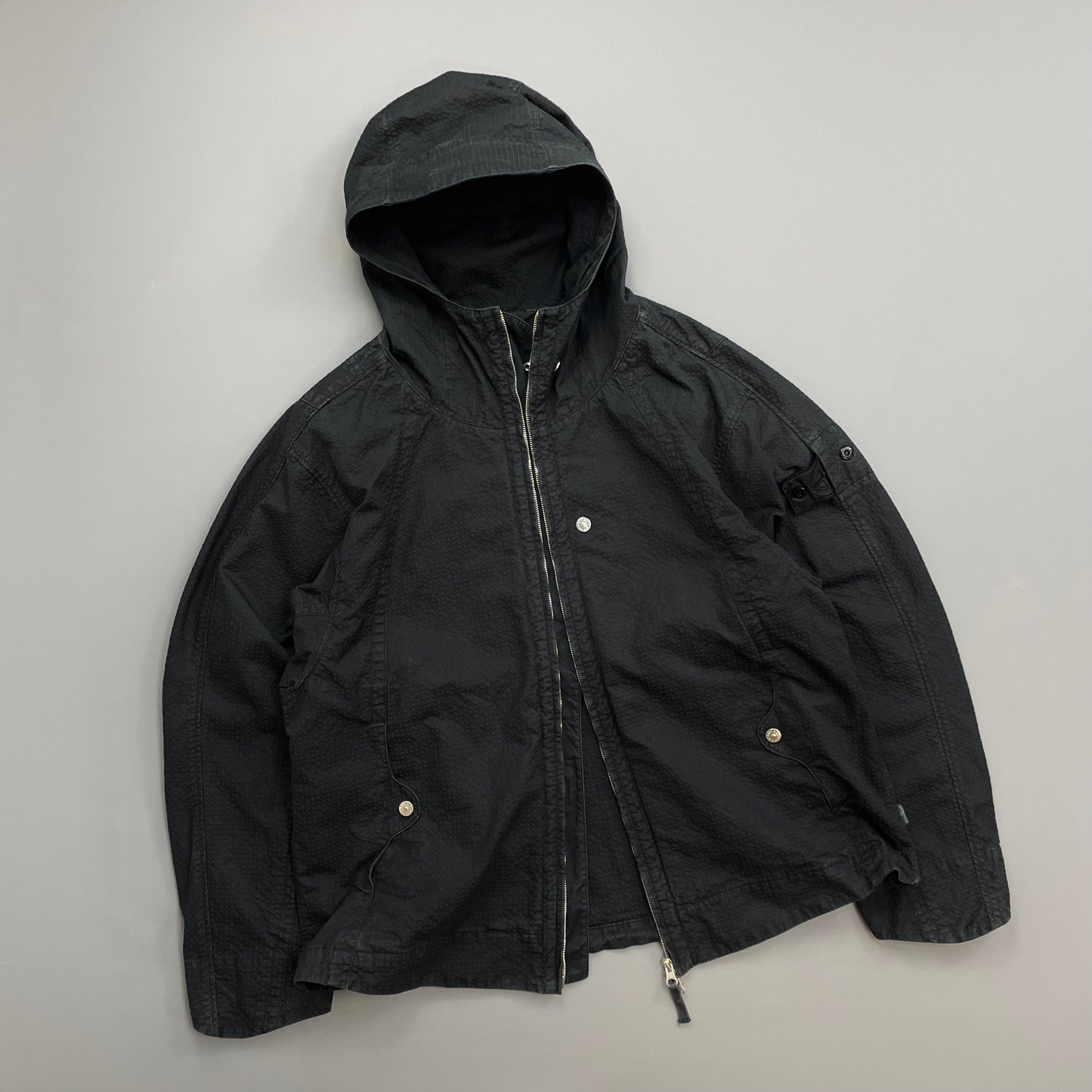 Stone Island Black SS23 Shadow Project CO NY Ripstop-TC Hooded Jacket