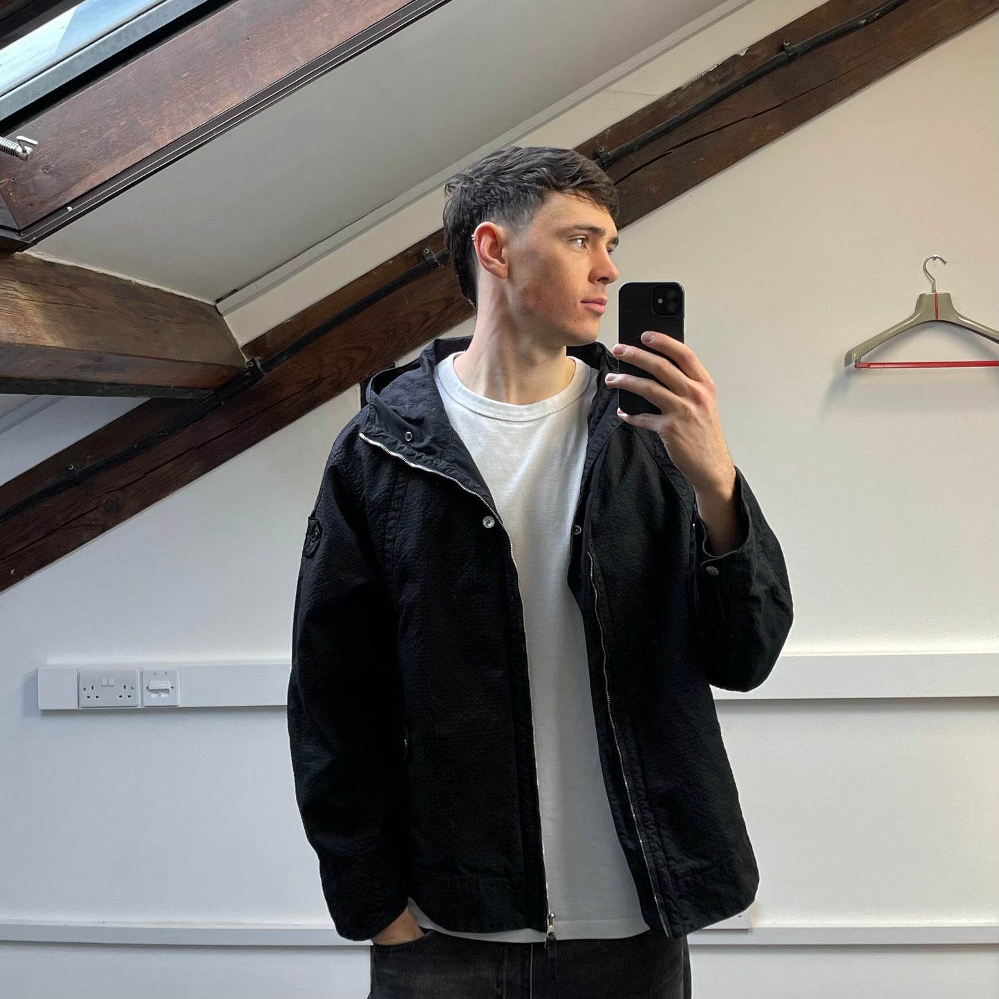 Stone Island Black SS23 Shadow Project CO NY Ripstop-TC Hooded Jacket