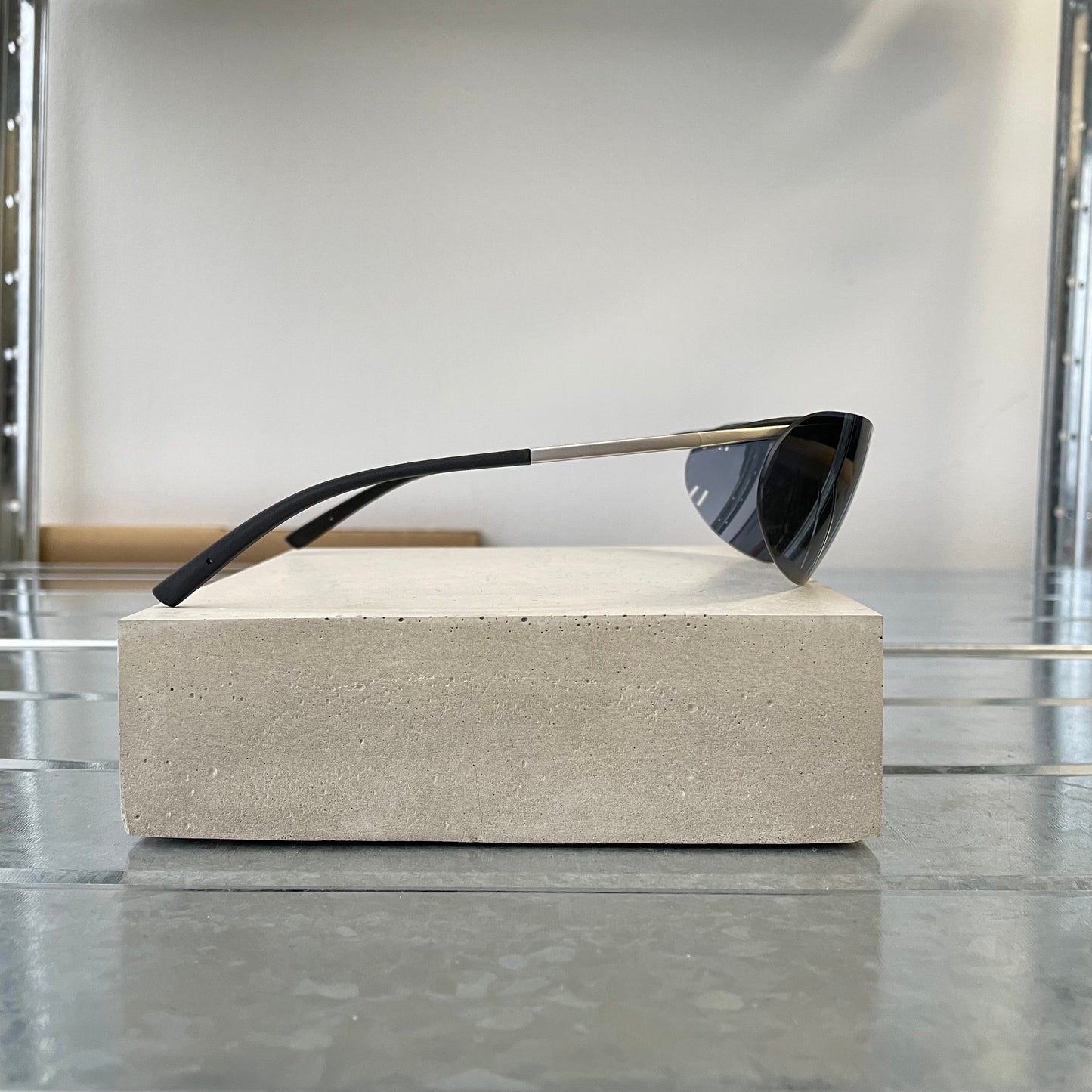 Prada Sport Silver & Red Metal Frame Racing Sunglasses