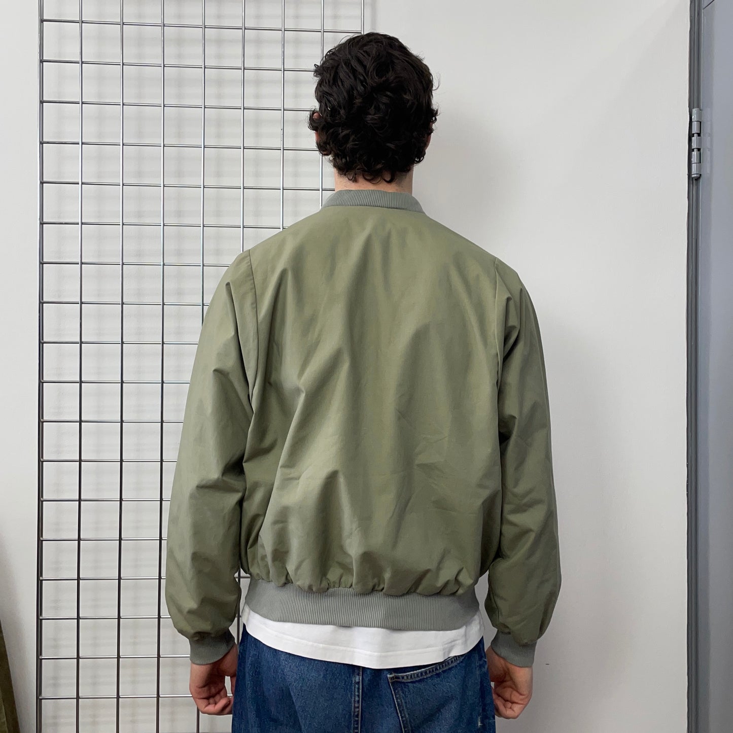 Lacoste Chemise Green & Plaid 90s Reversible Bomber Jacket