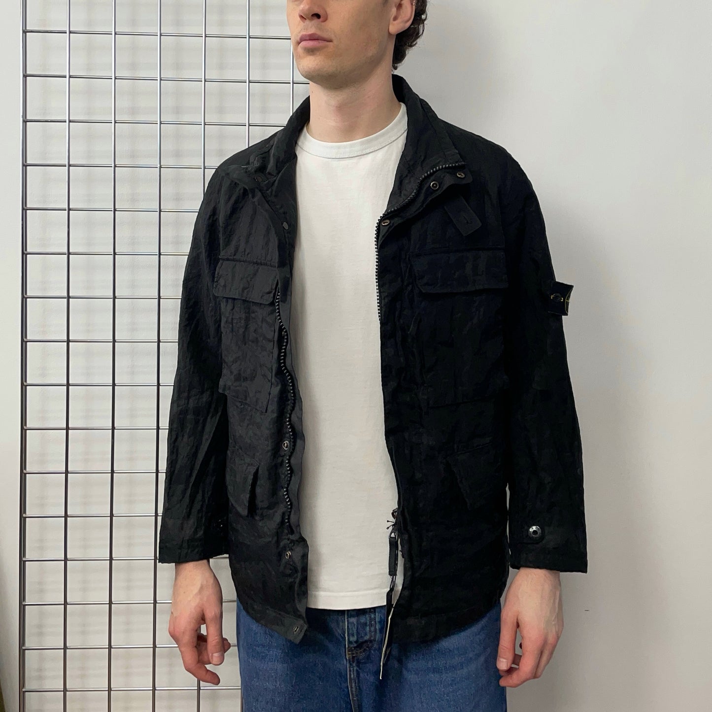 Stone Island Black AW02 Monofilament Nylon Field Jacket