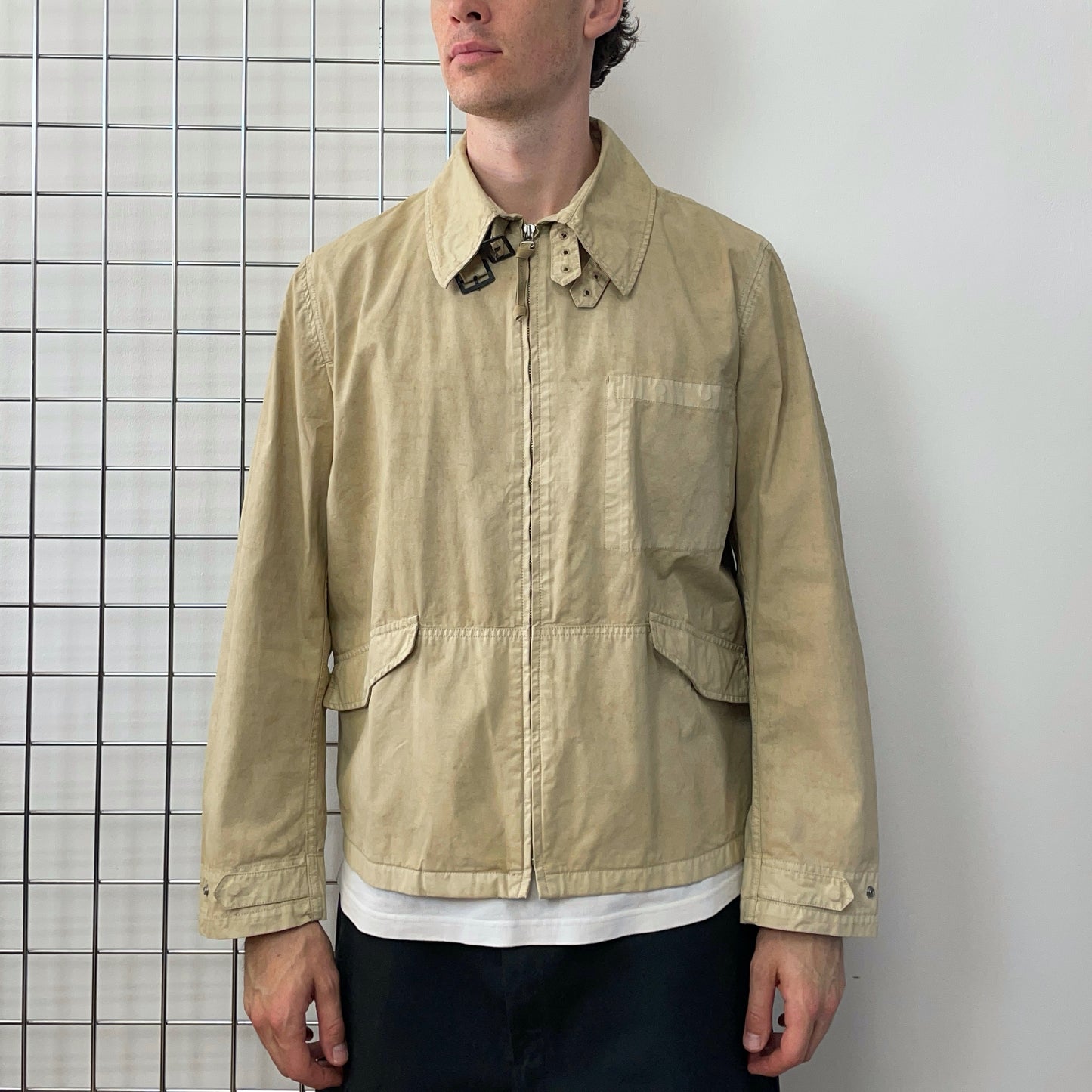C.P. Company Beige SS03 Wax Harrington Jacket