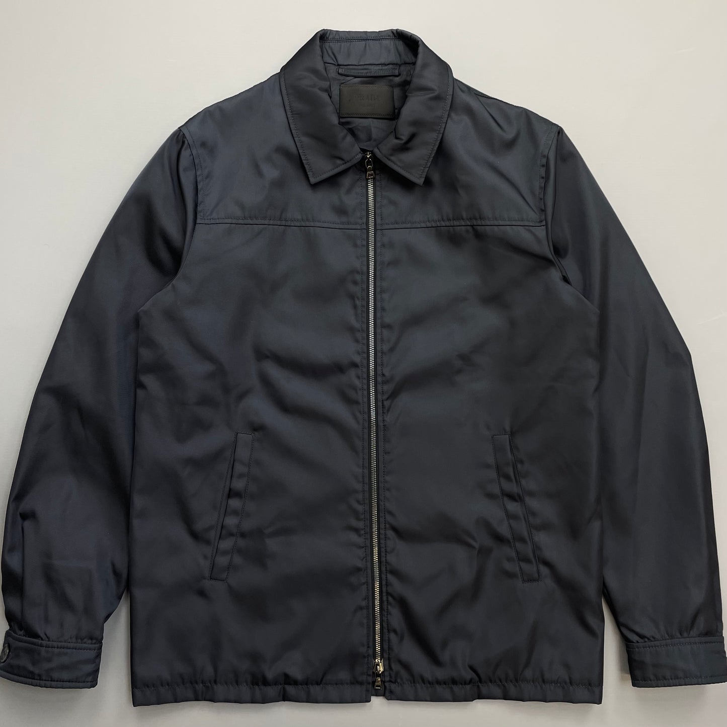 Prada Navy Nylon Overshirt Zip-Through Jacket