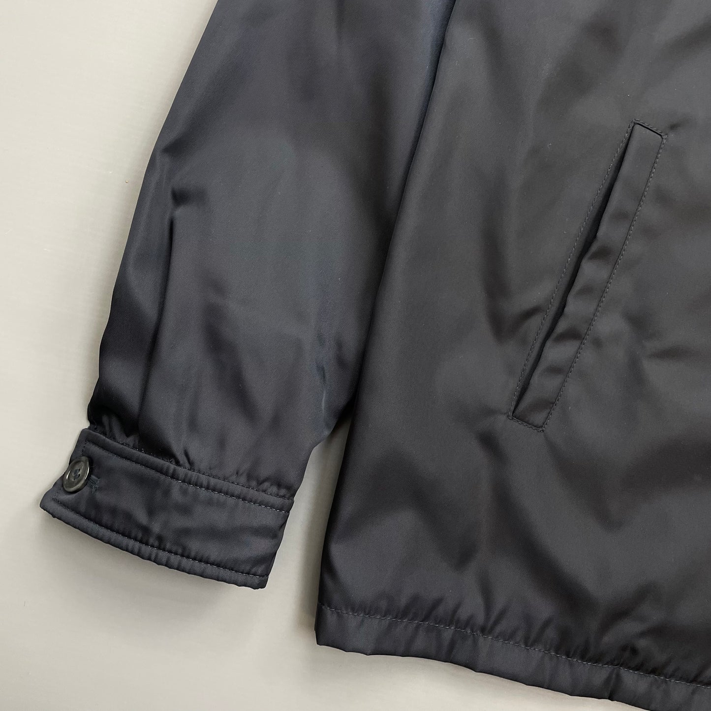 Prada Navy Nylon Overshirt Zip-Through Jacket