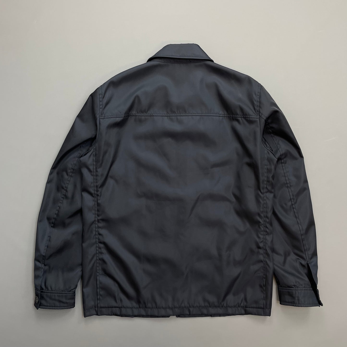 Prada Navy Nylon Overshirt Zip-Through Jacket