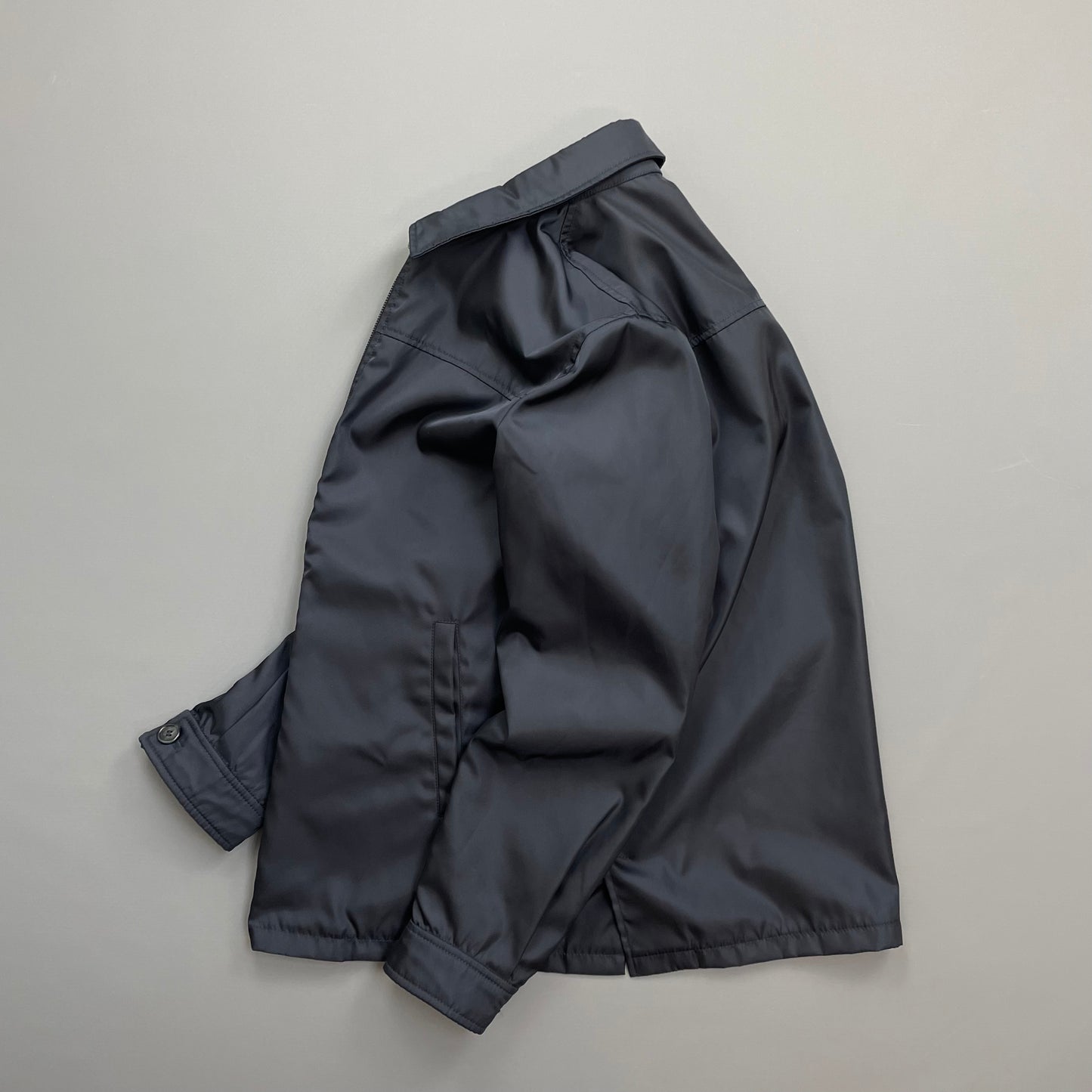 Prada Navy Nylon Overshirt Zip-Through Jacket