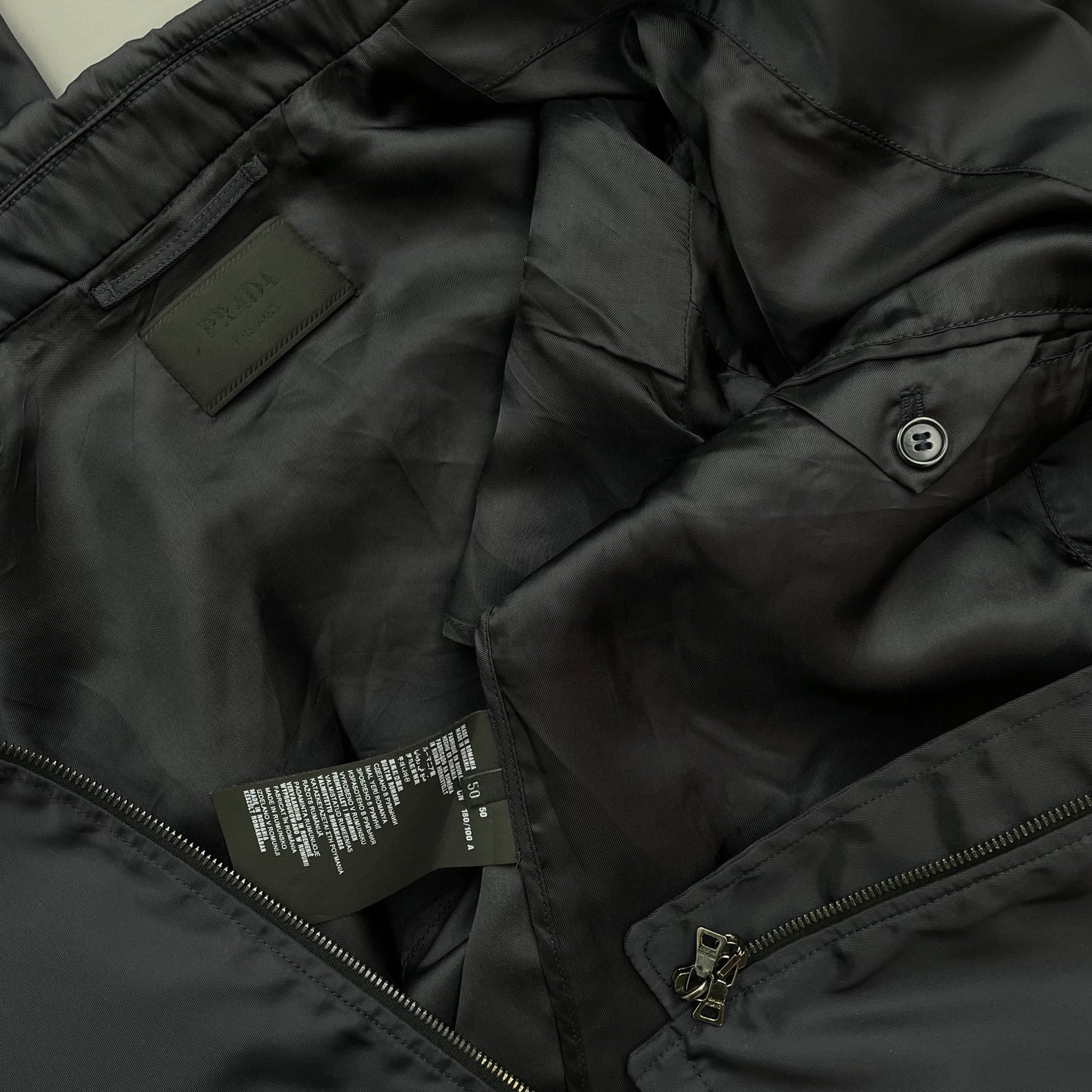 Prada Navy Nylon Overshirt Zip-Through Jacket