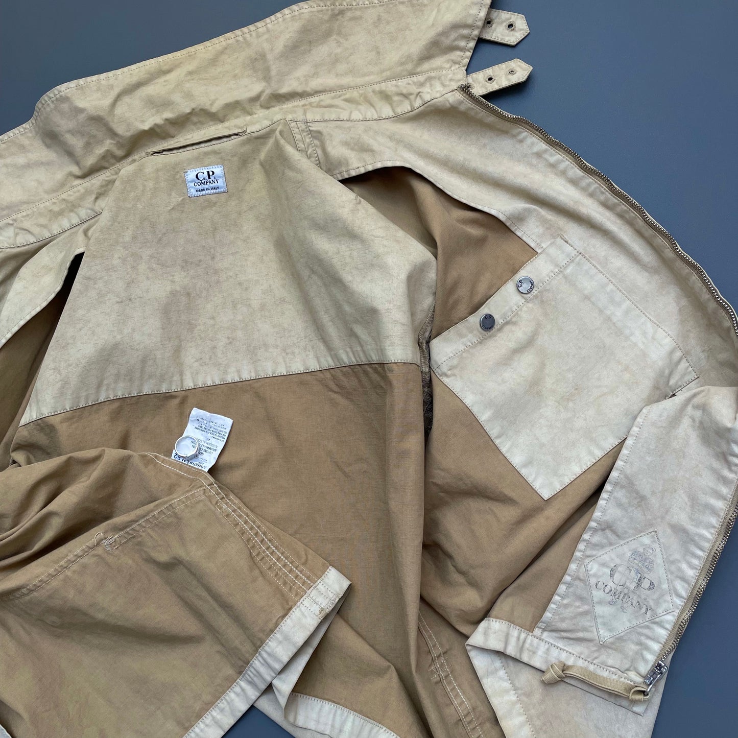 C.P. Company Beige SS03 Wax Harrington Jacket