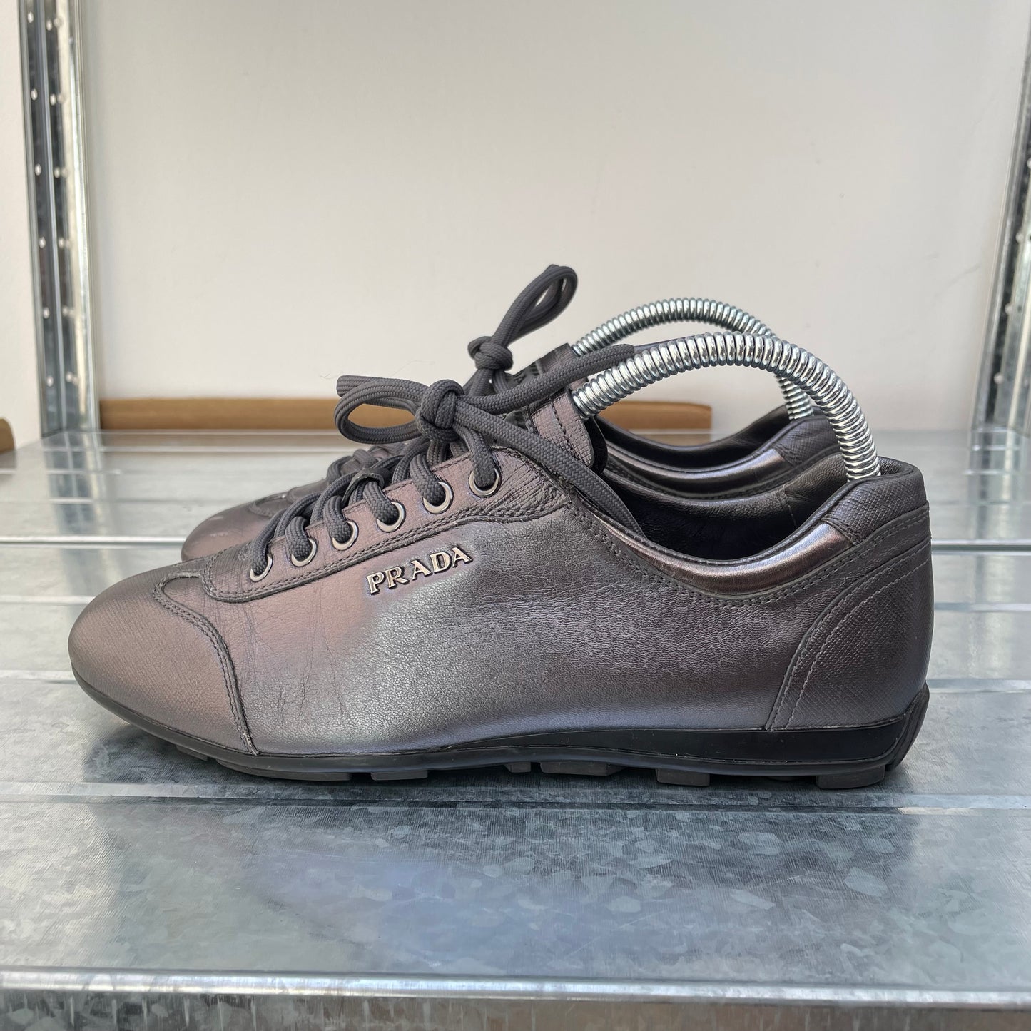 Prada Sport Purple Grey 2009 Women's Saffiano Lux I Trainers