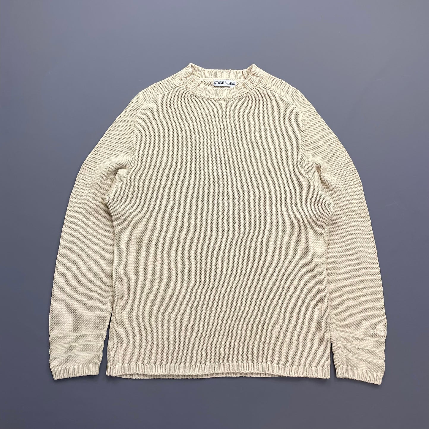 Stone Island Cream SS98 Midweight Knit Crewneck Jumper