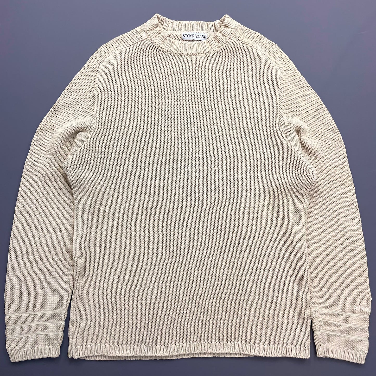 Stone Island Cream SS98 Midweight Knit Crewneck Jumper