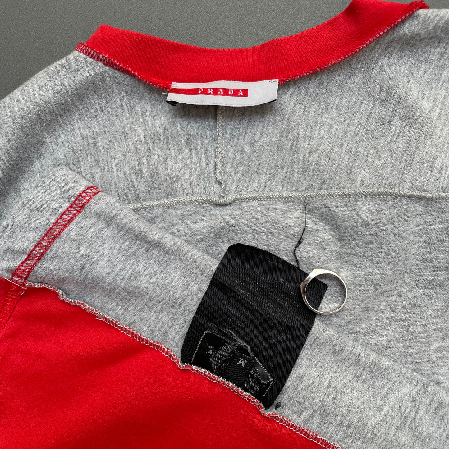 Prada Sport Grey & Red 00s Athletic T-Shirt