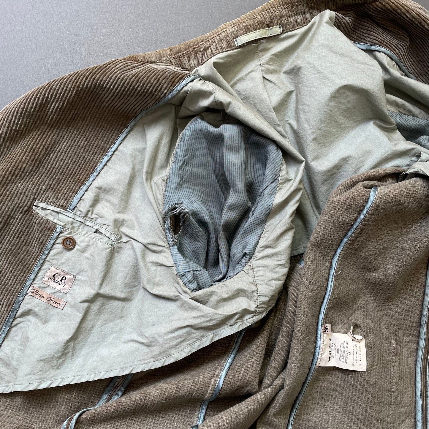 C.P. Company Brown AW06 Tinto Terra Cord Blazer Jacket