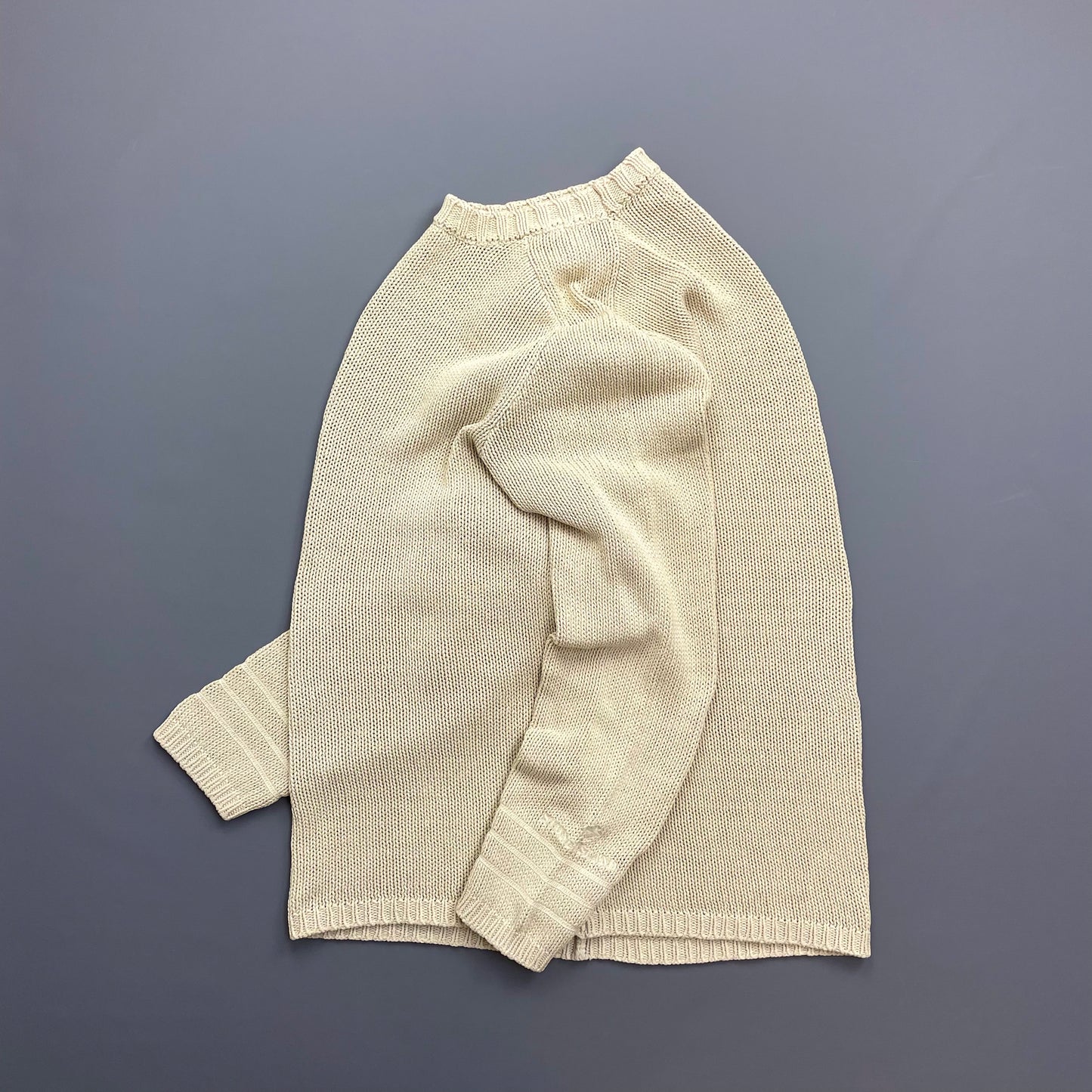 Stone Island Cream SS98 Midweight Knit Crewneck Jumper