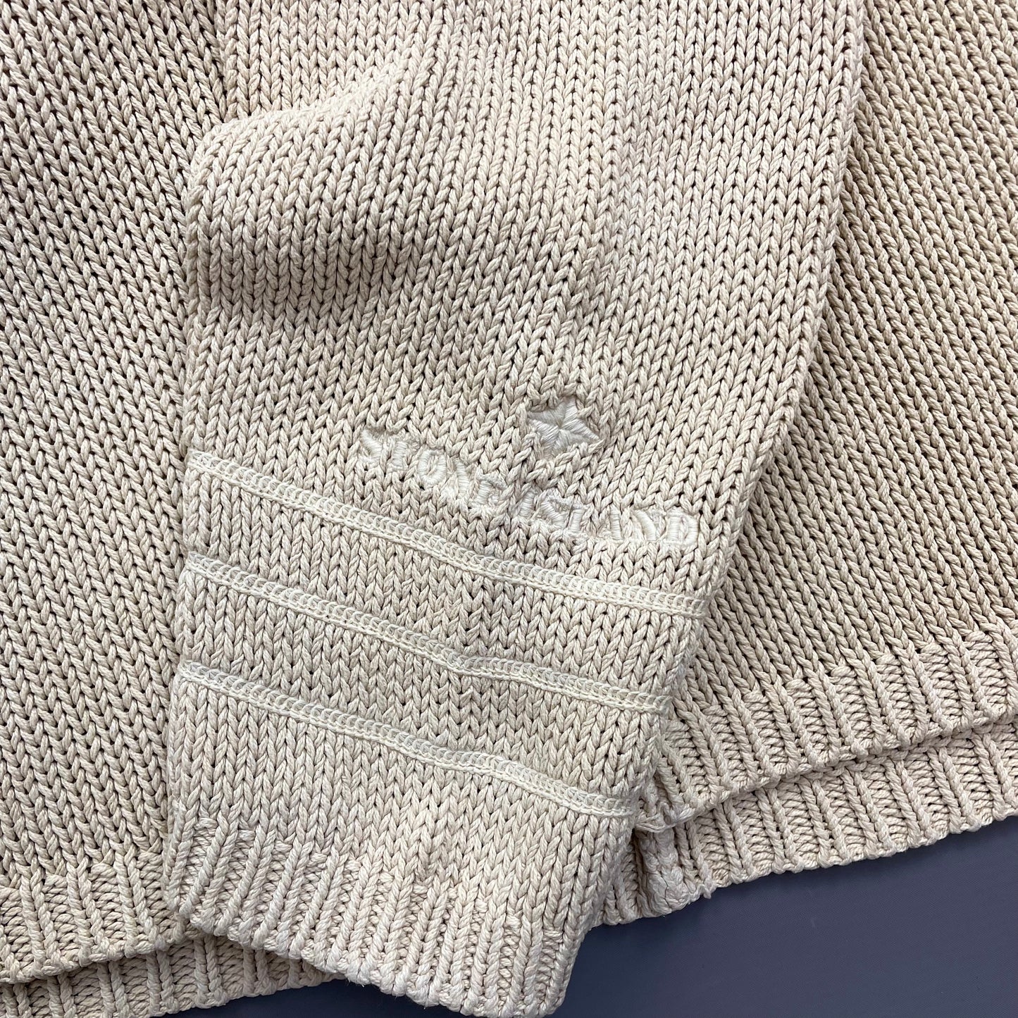 Stone Island Cream SS98 Midweight Knit Crewneck Jumper