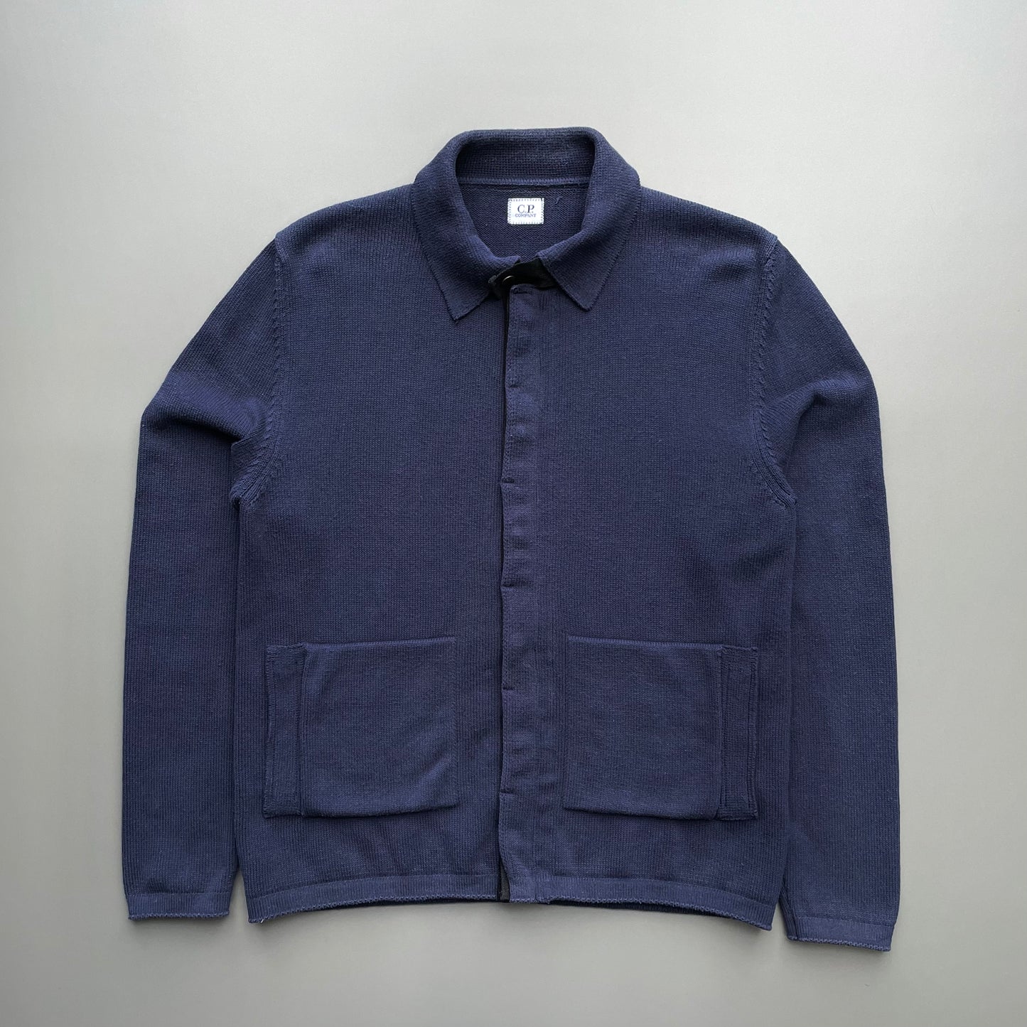 C.P. Company Navy Zip-Through Knit Cardigan Jacket