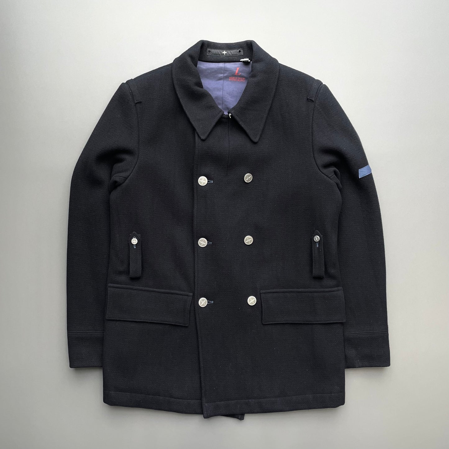 Stone Island Denims Black AW01 Wool Pea Coat